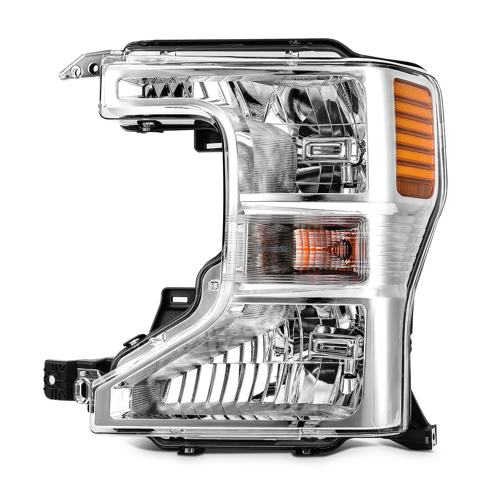LBRST Headlight Fit 2020-2022 for F-250 Super Duty, 2020-2022 for F-350 Super Duty Chrome Housing Left Headlight Assembly FO2502