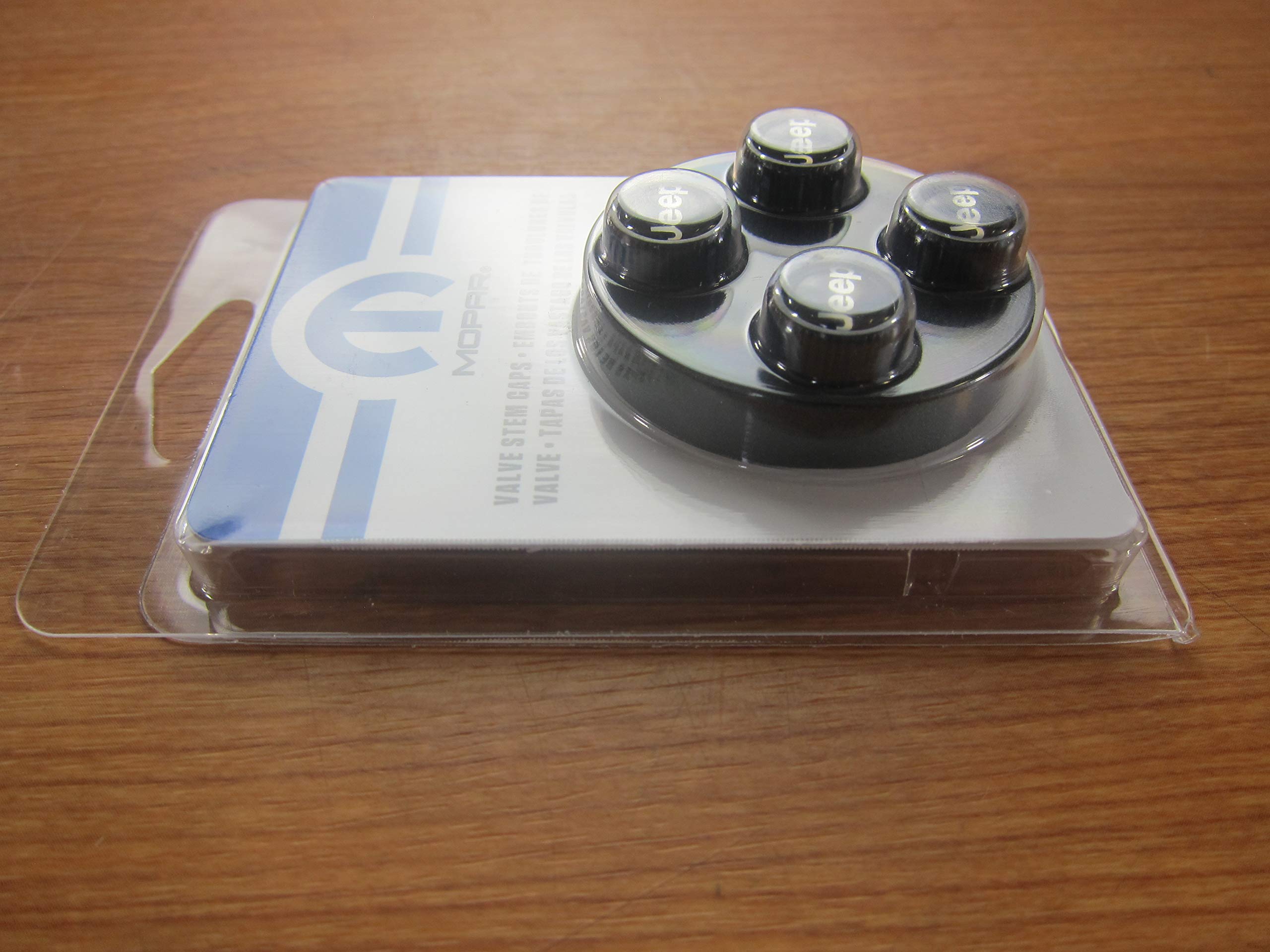 Mopar Jeep Black Valve Stem Caps New Oem