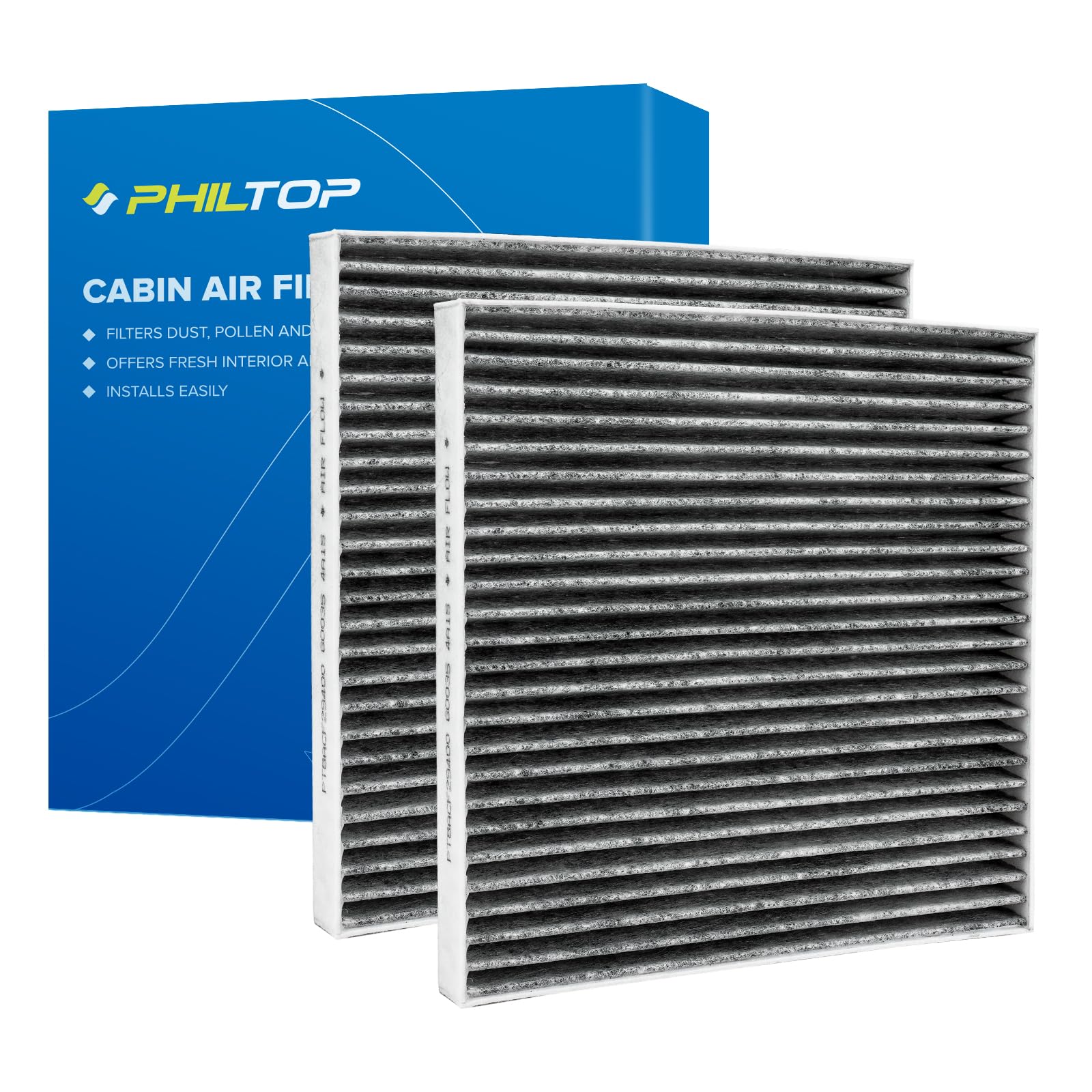 Philtop Cabin Air Filter, Replacement For Cf10374 Tacoma 2005-2023, Dart 2013-2016, Vibe 2003-2008,Premium Cabin Filter With Act