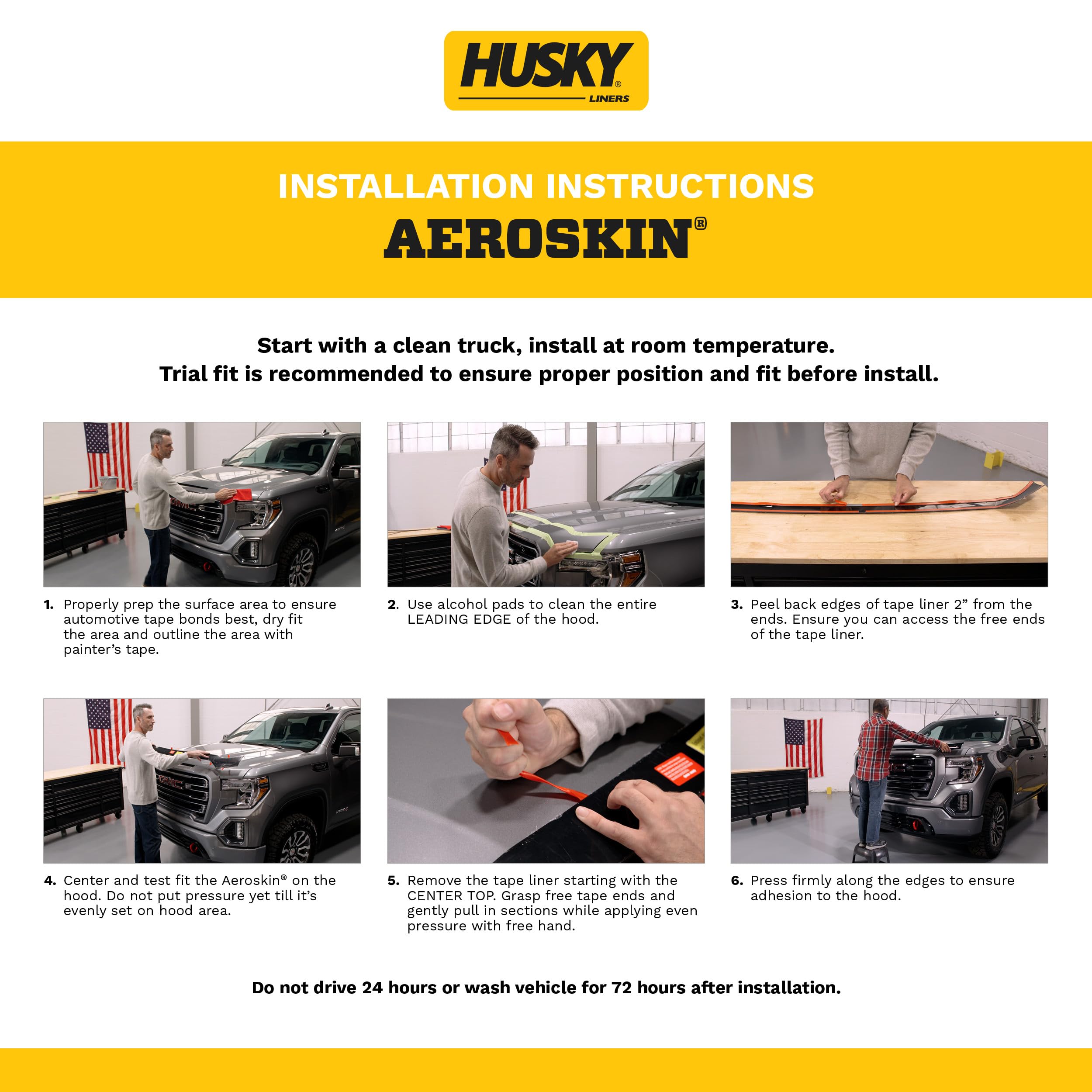 Husky Liners Aeroskin Hood Protector | Fits 2021-2025 Ford F-150 (Tremor); 2024-2025 Ford F-150 (Platinum & King Ranch) | Low Pr