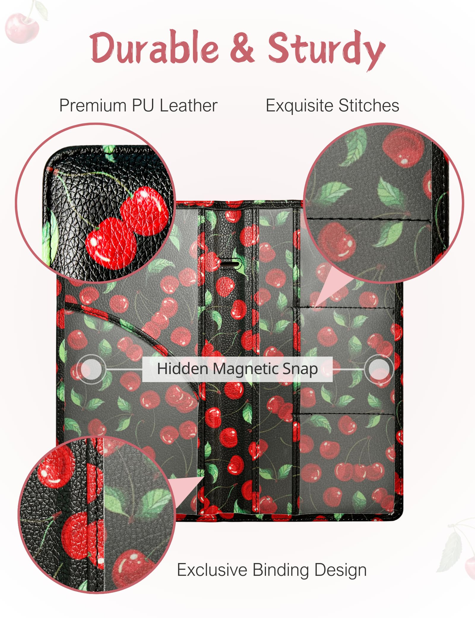 Mymazn Car Registration And Insurance Holder, Pu Leather Glove Box Car Organizer With Magnetic Closure, Car Document Holder For