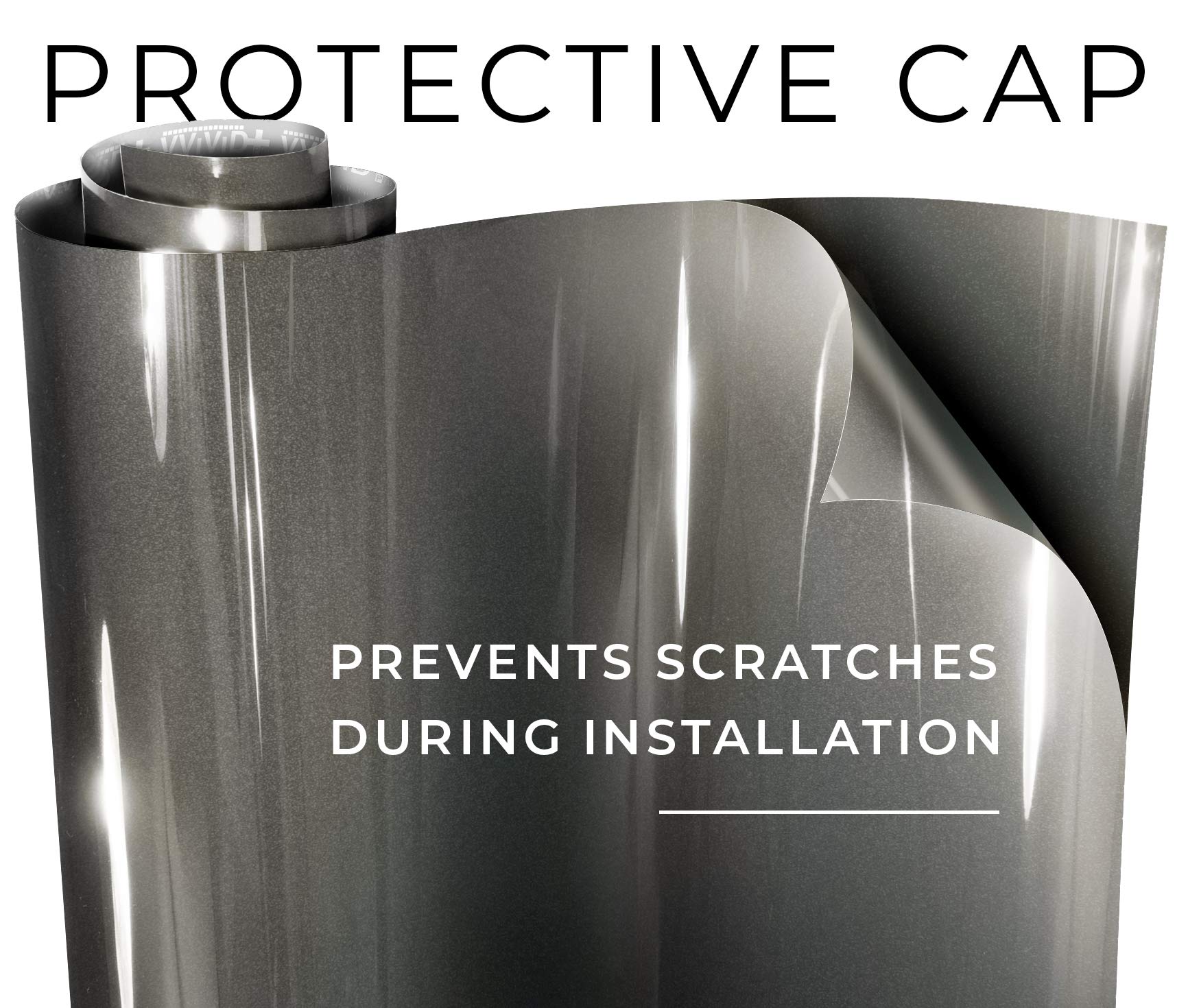 VViViD+ Ultra Gloss Candy Charcoal Grey Vinyl Car Wrap, 1ft x 54, Self-Adhesive with Nano Air Release Technology