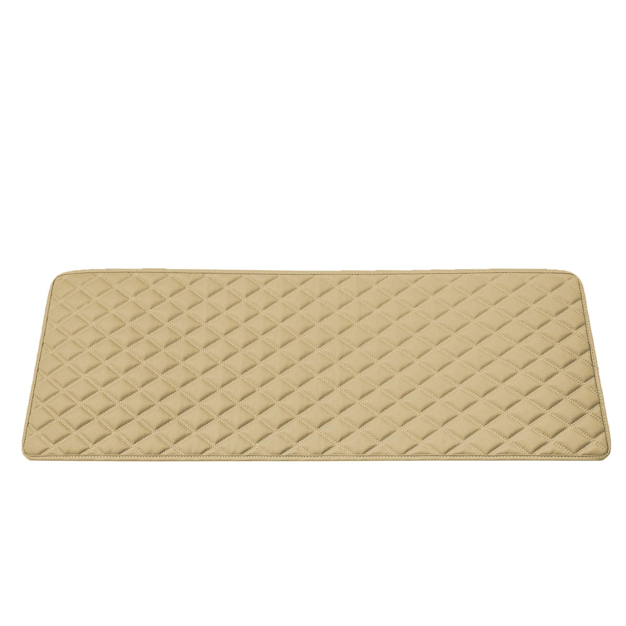 Fh Group F16501 Deluxe Heavy-Duty Faux Leather Multi-Purpose Cargo Liner, Diamond, 14   , Beige Color W. Gift- Fit Most Car, Tru