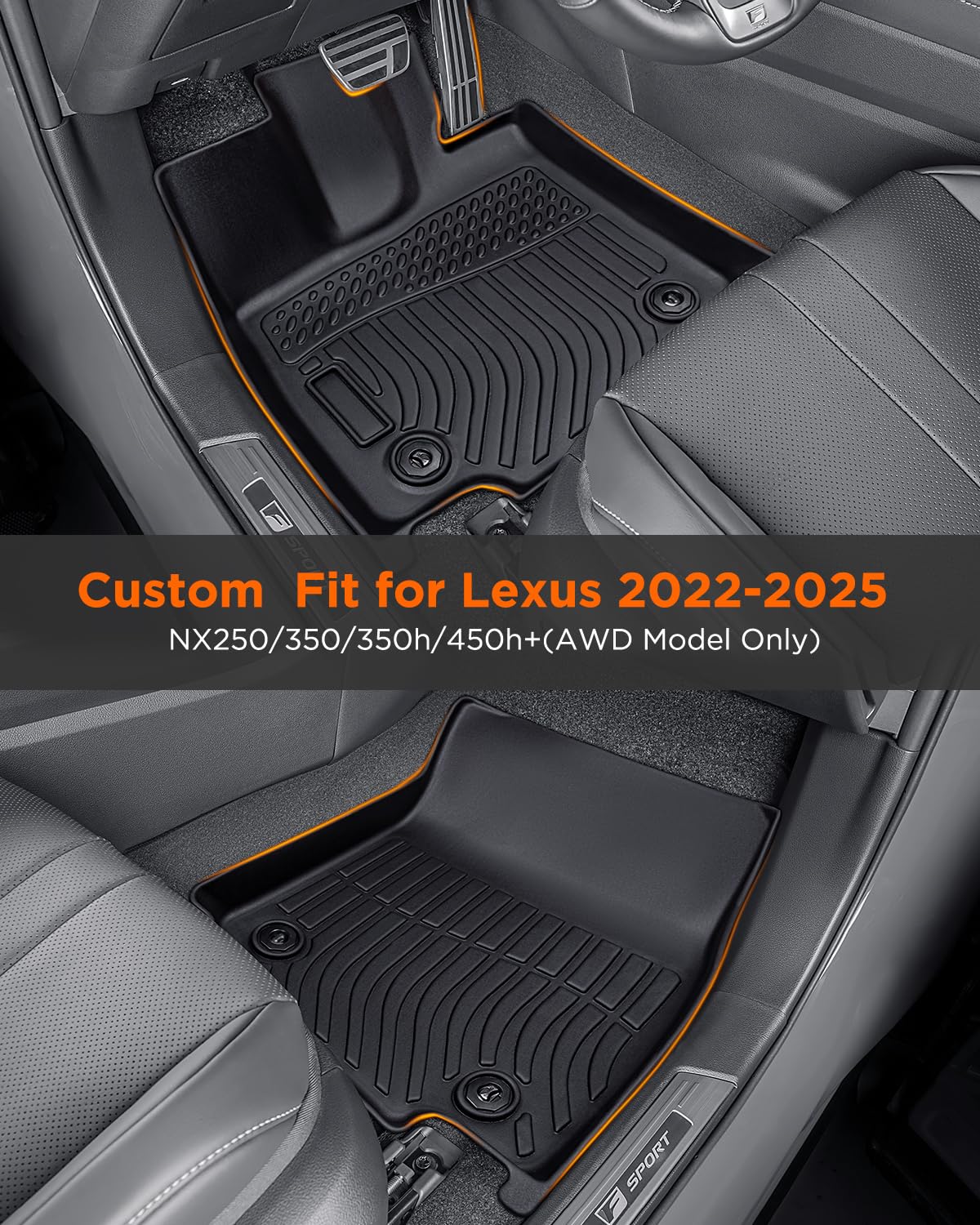 Floor Mats For Lexus Nx 2025 2024 2023 2022 Nx250 Nx350 Nx350H Nx450H+ All Weather Trunk Mat Custom Fit Accessories