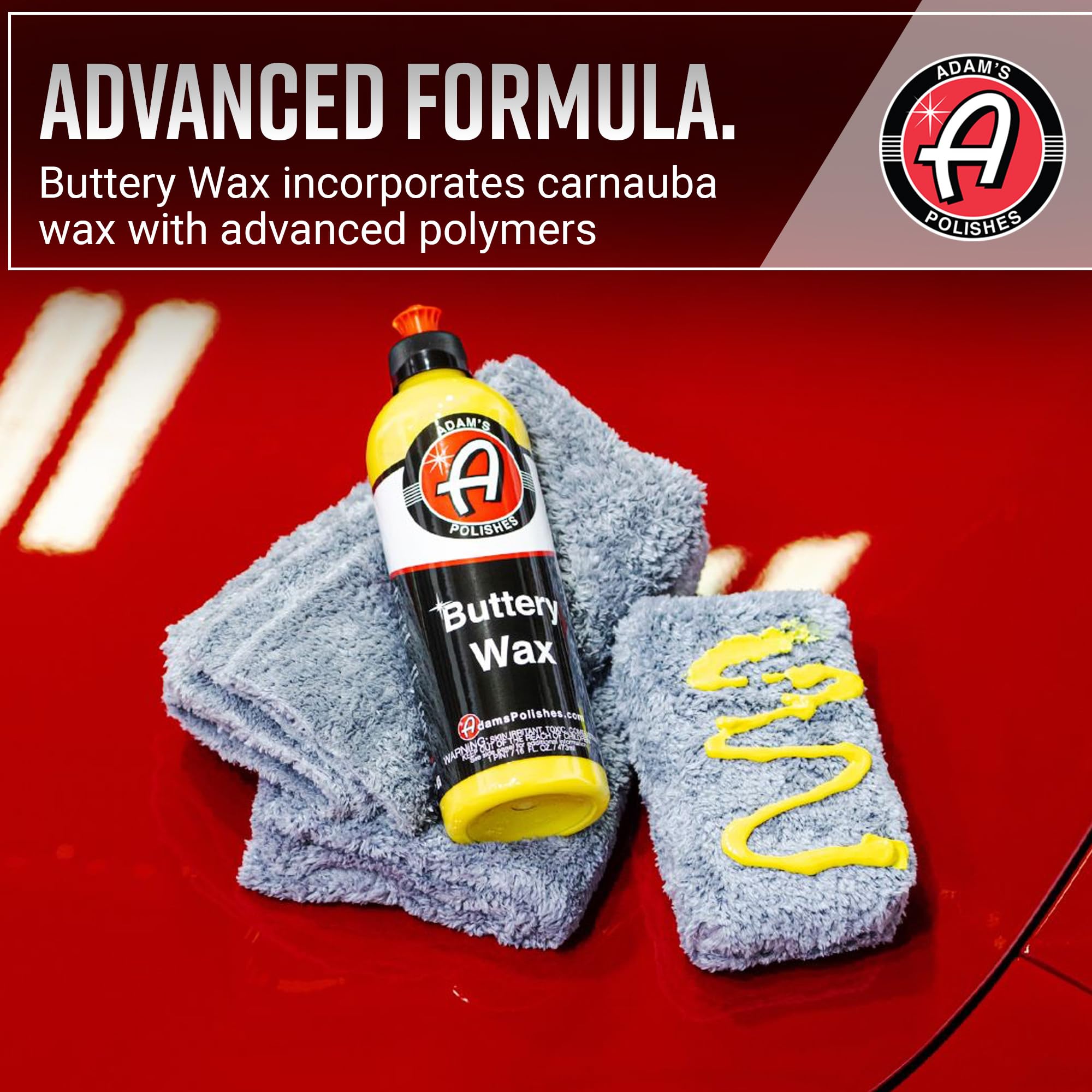 Adam'S Buttery Car Wax Kit - Pure Carnauba Wax For Car Detailing Liquid Wet Wax After Car Wash For Shine, Gloss, & Paint Protect