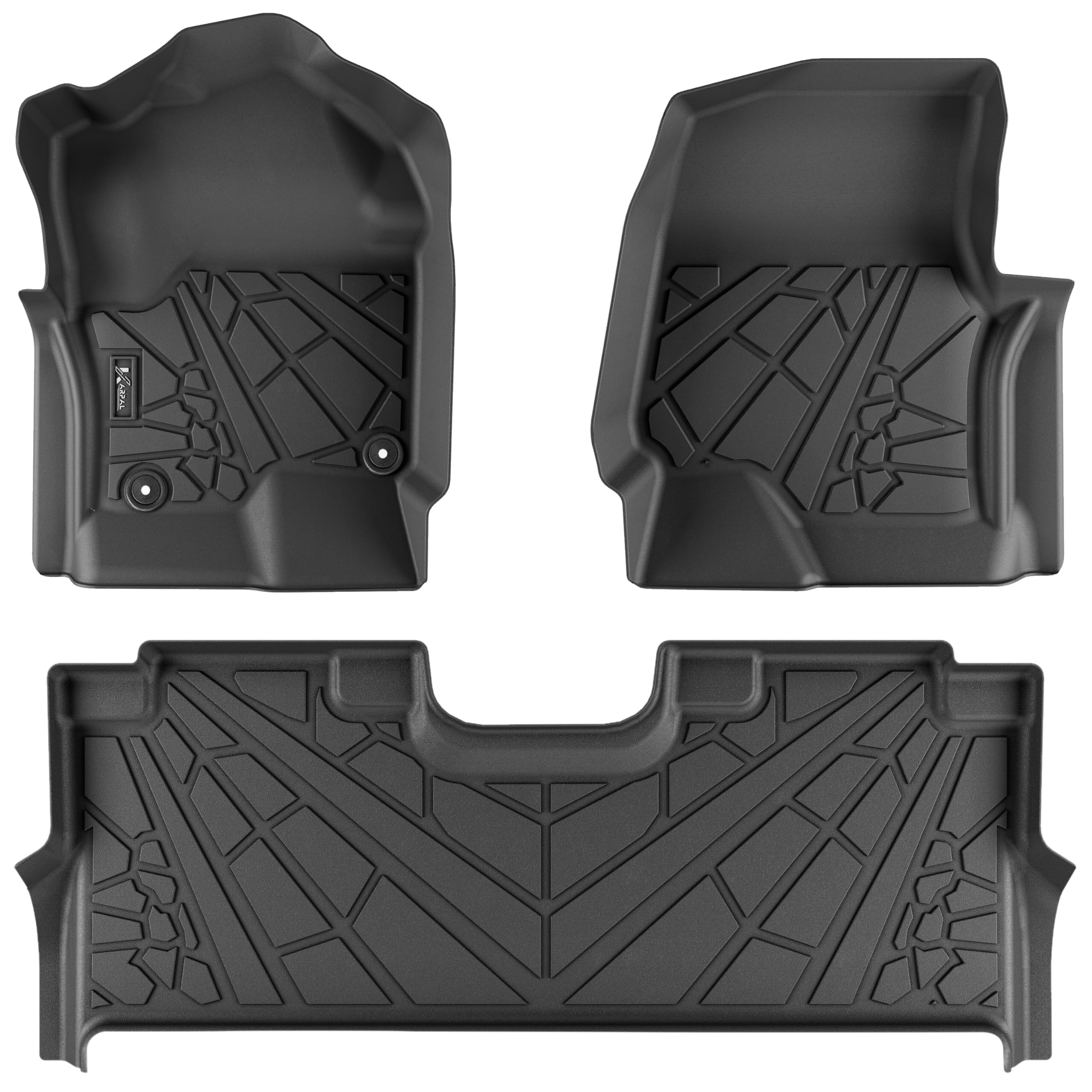 Karpal Floor Mats Fit For 2017-2025 Ford F250/ F350 Supercrew Cab With Factory Carpet & With Fold Flat Storage, Custom Fit Tpe A