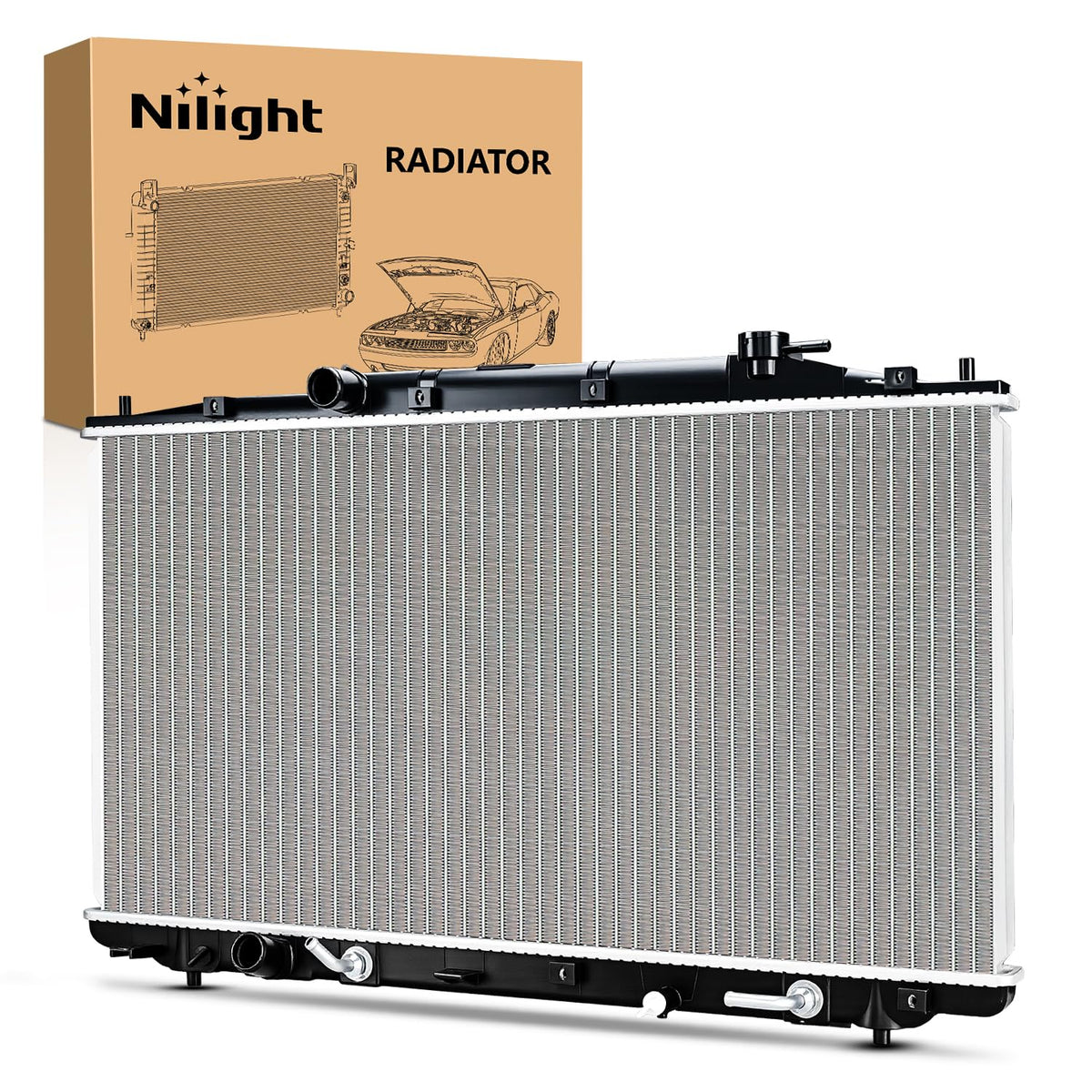 Nilight Radiator for Honda Accord 2008 2009 2010 2011 2012, Crosstour 2012 2013 2014 2015 2.4L L4, Engine Coolant Radiator Assem