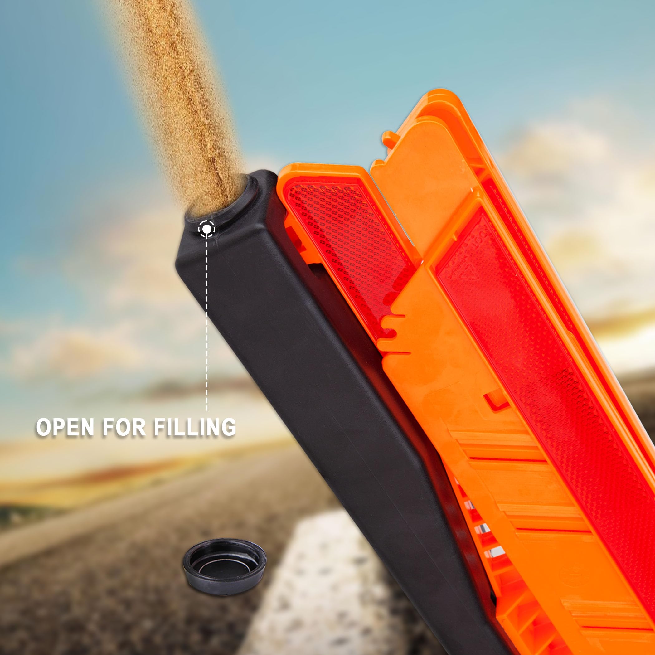 Cartman 3 Pack Warning Triangle,Enmergency Reflector, Emergency Triangles For Vehicles,Triangle Kit With Case (Without Sand)