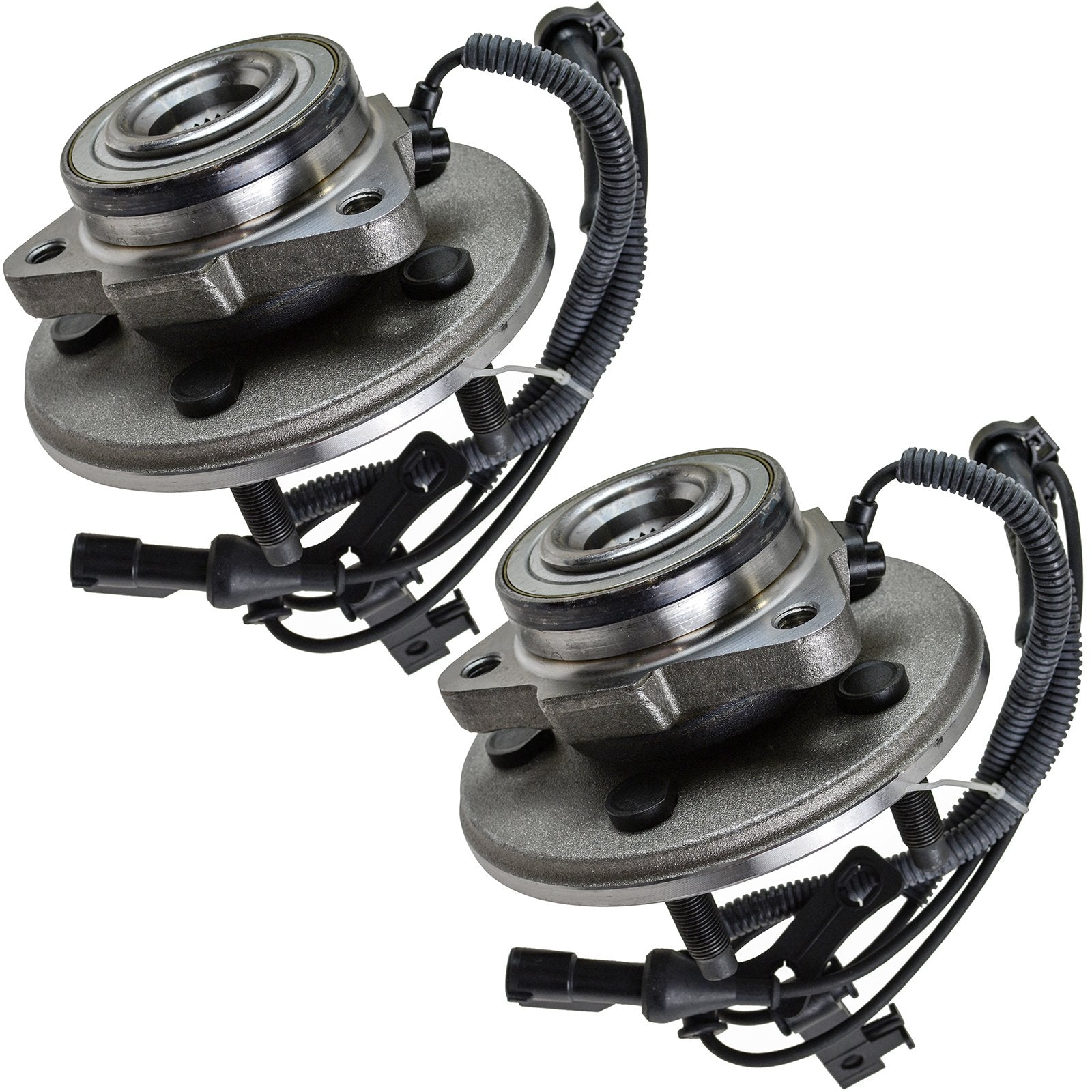 Trq Front Wheel Hub Bearings Assembly Set Compatible With 2006-2010 Ford Explorer 2007-2010 Explorer Sport Trac Mercury Mountain
