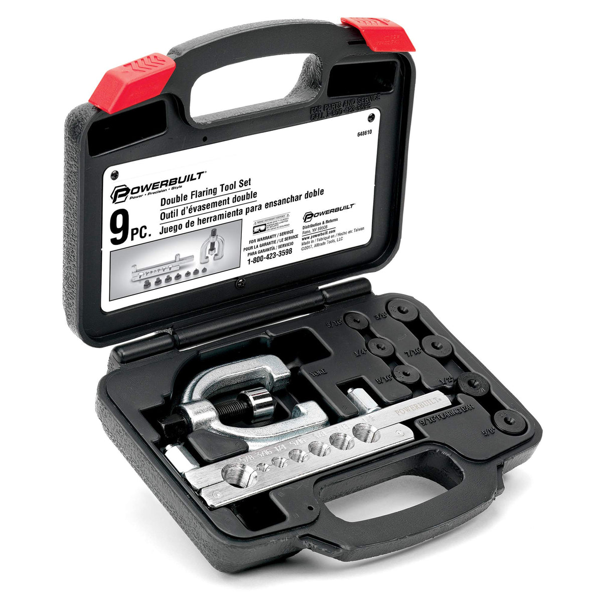 Alltrade Powerbuilt 648610 9Pc Double Flaring Tool S, Silver