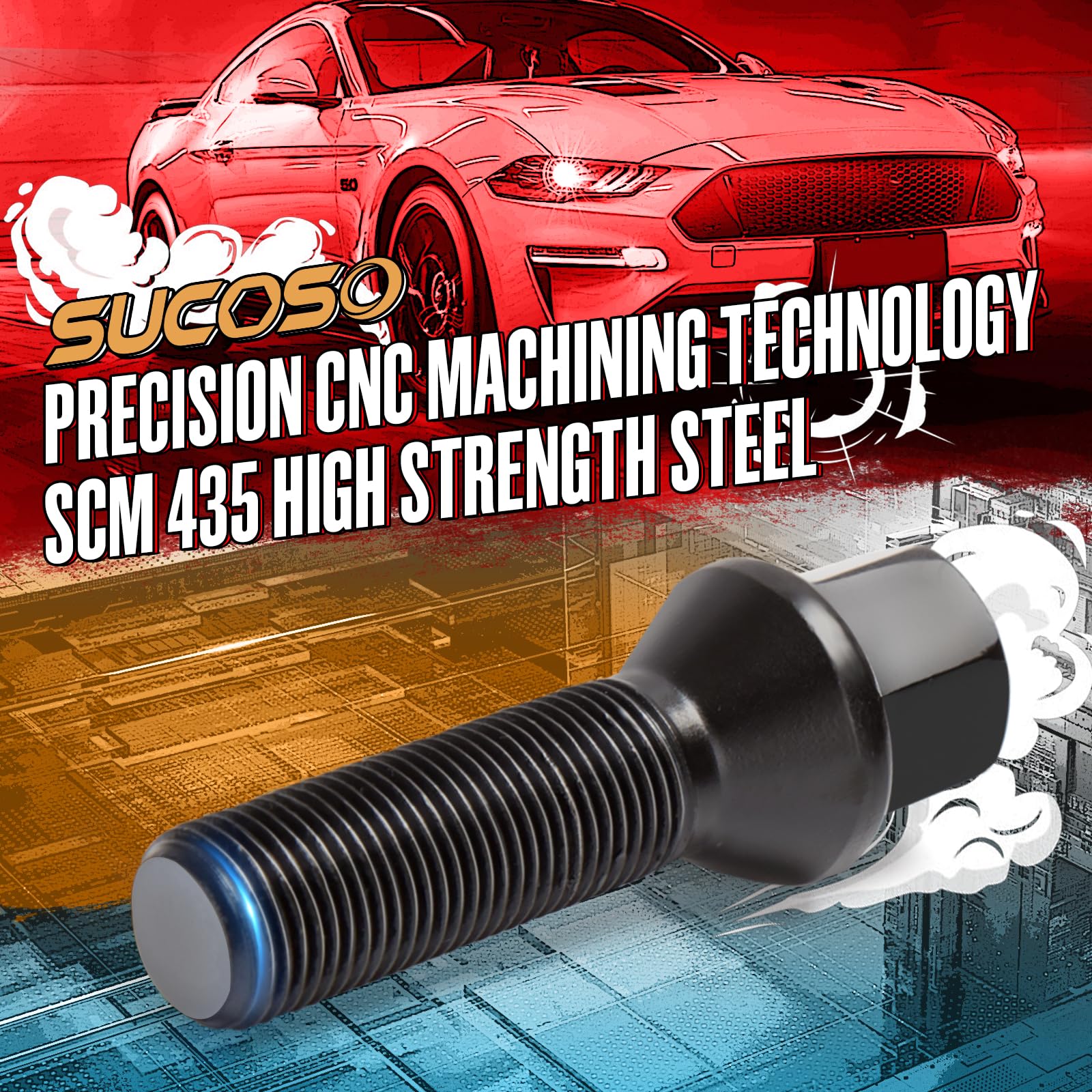 M14X1.5 Extended Lug Bolts For Wheel Spacer, 20Pcs 14Mmx1.5 40Mm Shank Length Conical Seat Aftermarket Wheel Lug Bolts, Compatib