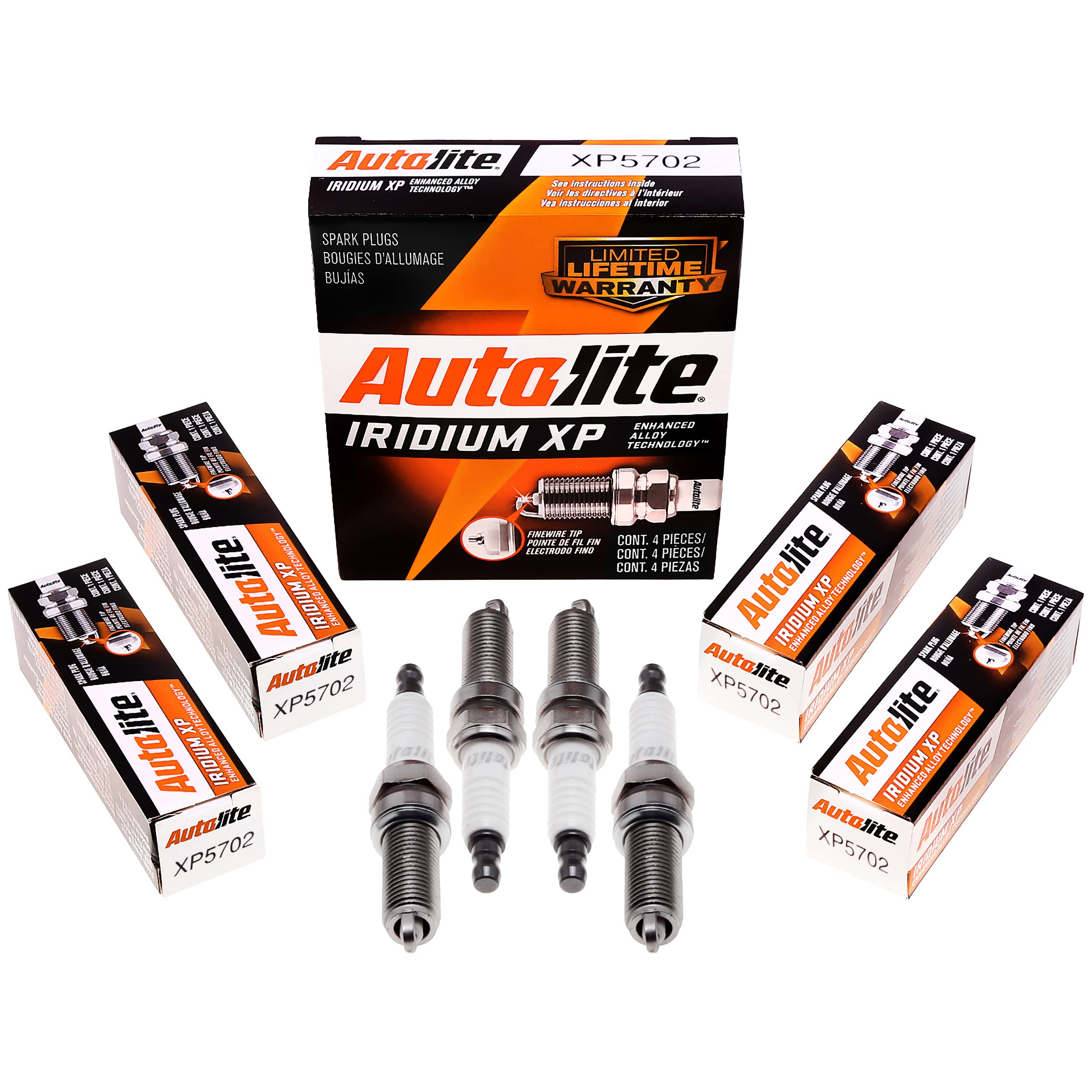 Autolite Iridium Xp Automotive Replacement Spark Plugs, Xp5702 (4 Pack)