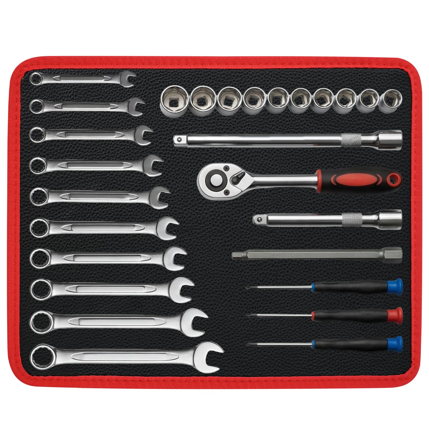 Spongiduits Double-Sided Magnetic Tool Mat Set - Heavy Duty Flexible Magnetic Mat for Tools, PVC Non-Slip Magnet Pad & Tray Hold