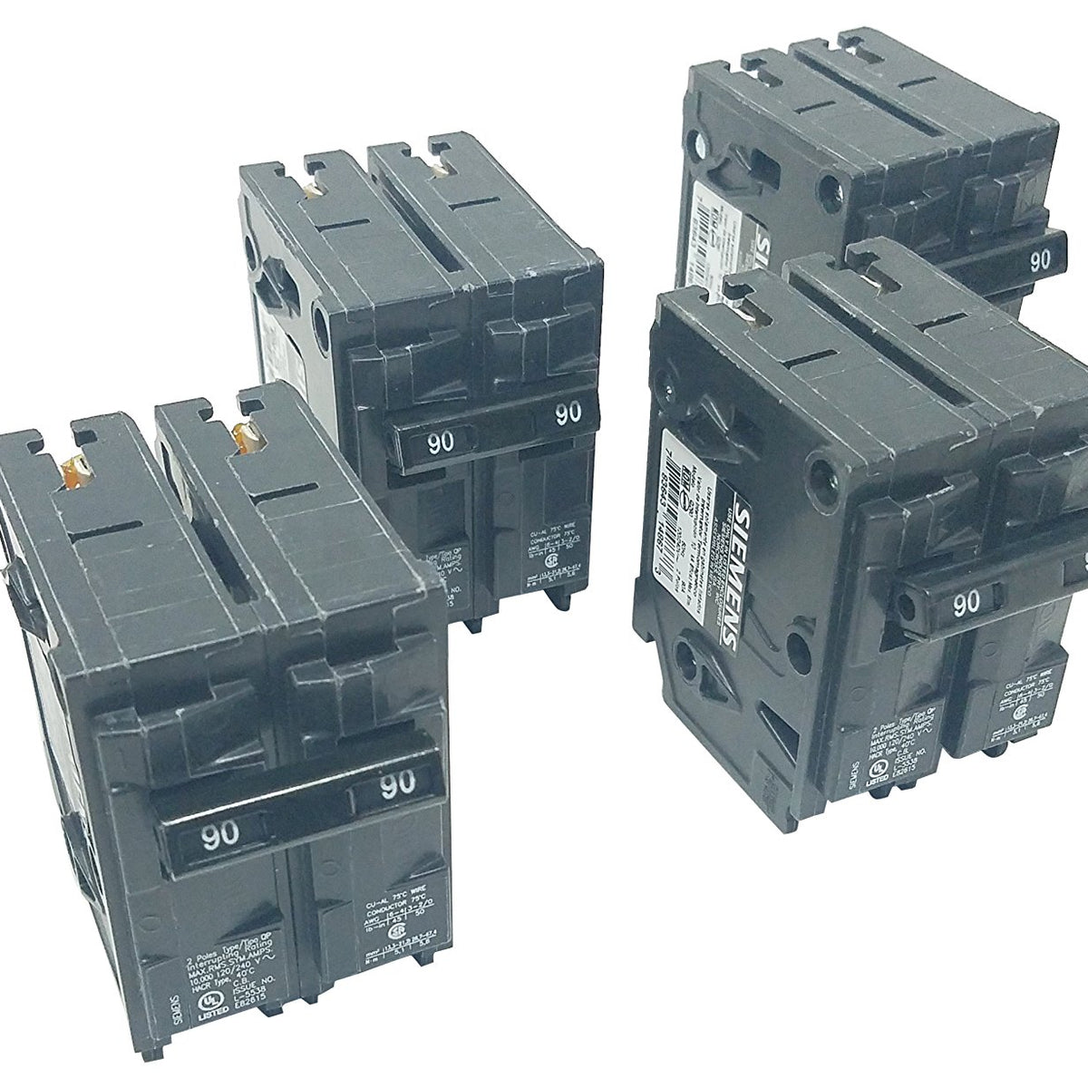 Siemens Q290_6PK 90 Amp Double Pole Type QP Circuit Breaker (Pack of 6) WBIASB079T1XS8P