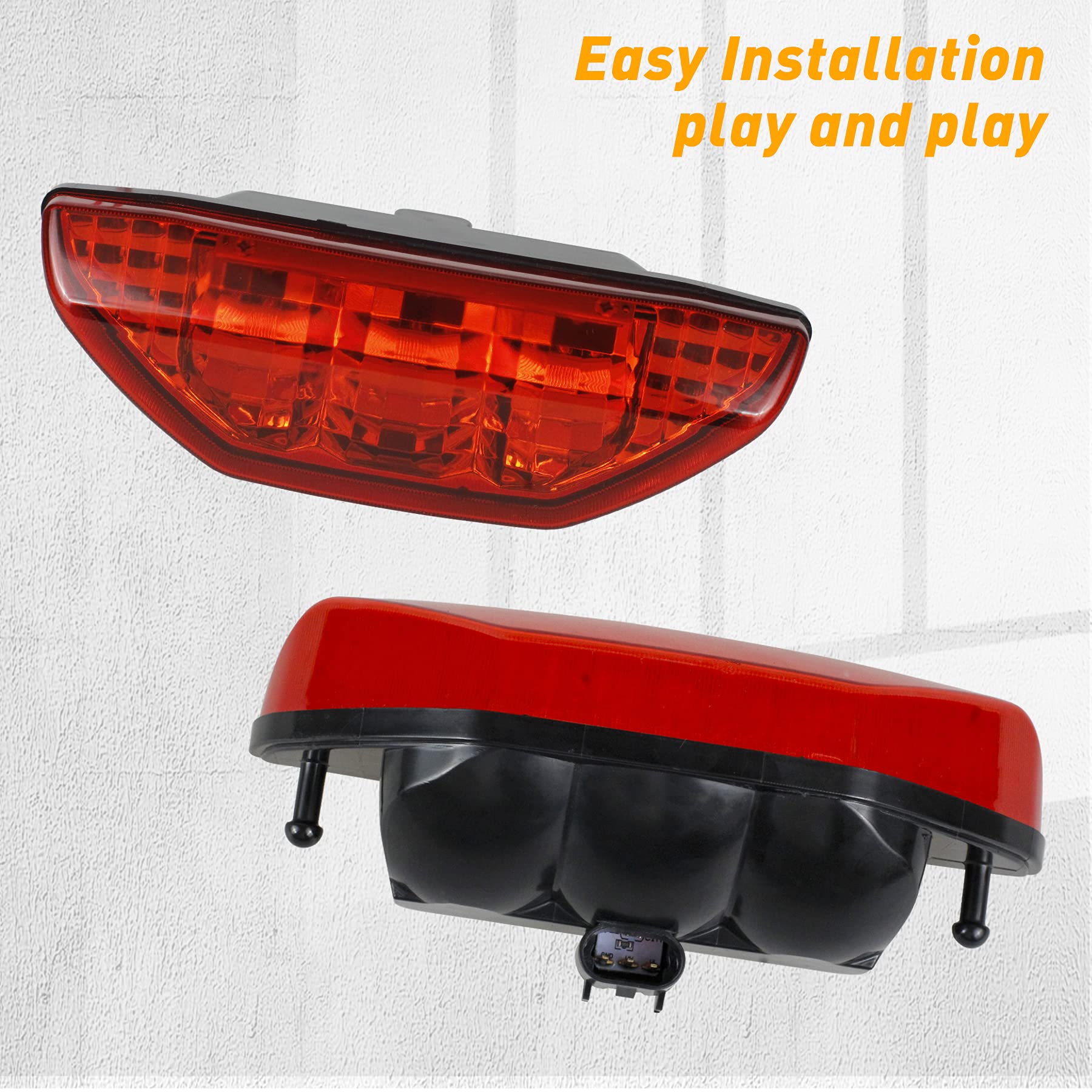 Quasco Red Led Tail Light Atv Motorcycle Taillight Brake Lamp Compatible With Honda Trx 250 300 400Ex Trx400X 500 700