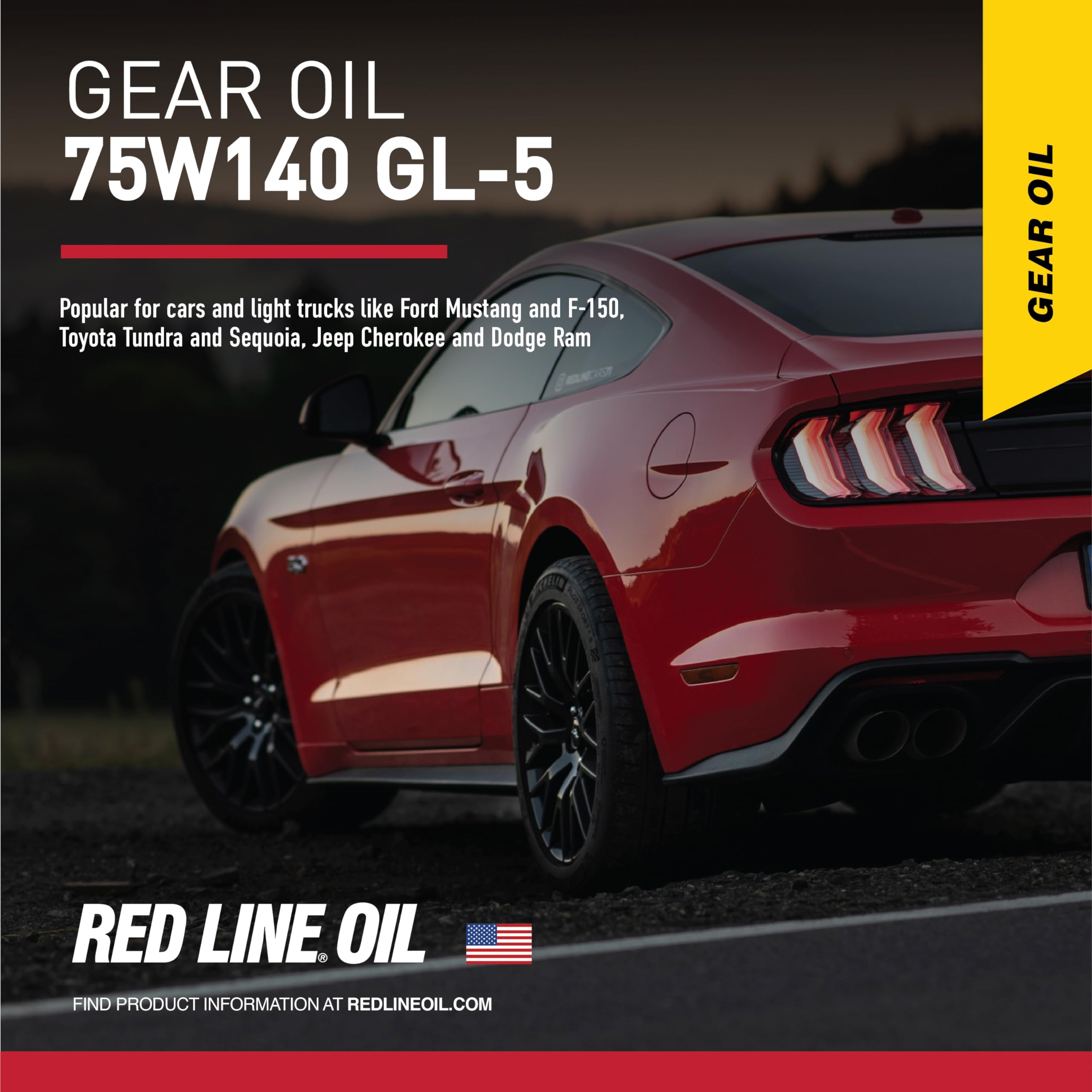 Red Line 57914 75W140 Gl-5 Synthetic Gear Oil For Hypoid Limited Slip Differentials - 1 Quart