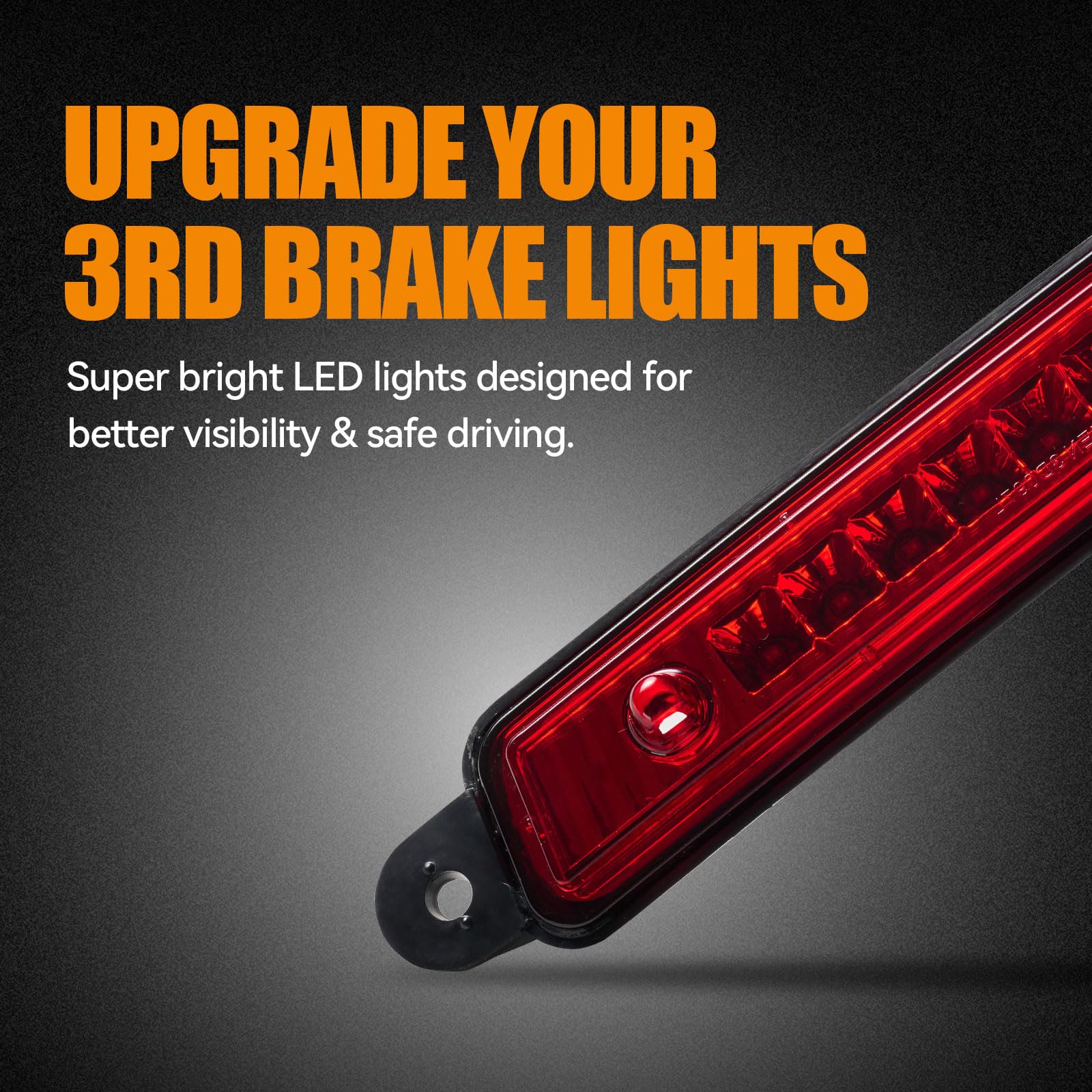 Cxdar Third 3Rd Brake Light Led For 2004-2015 Nissan Armada, High Mount Rear Brake Lights Assembly For 2004-2010 Infiniti Qx56,