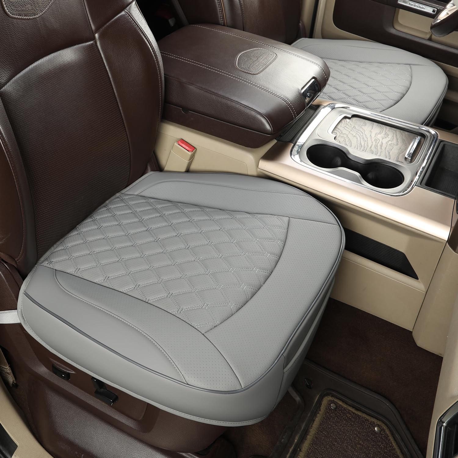 Giant Panda Bottom Seat Cover For Trucks&Suv, Front Pu Leather Driver Seat Protector Fit For Chevy,Ram,Toyota,Gmc,Ford F150 F-Se