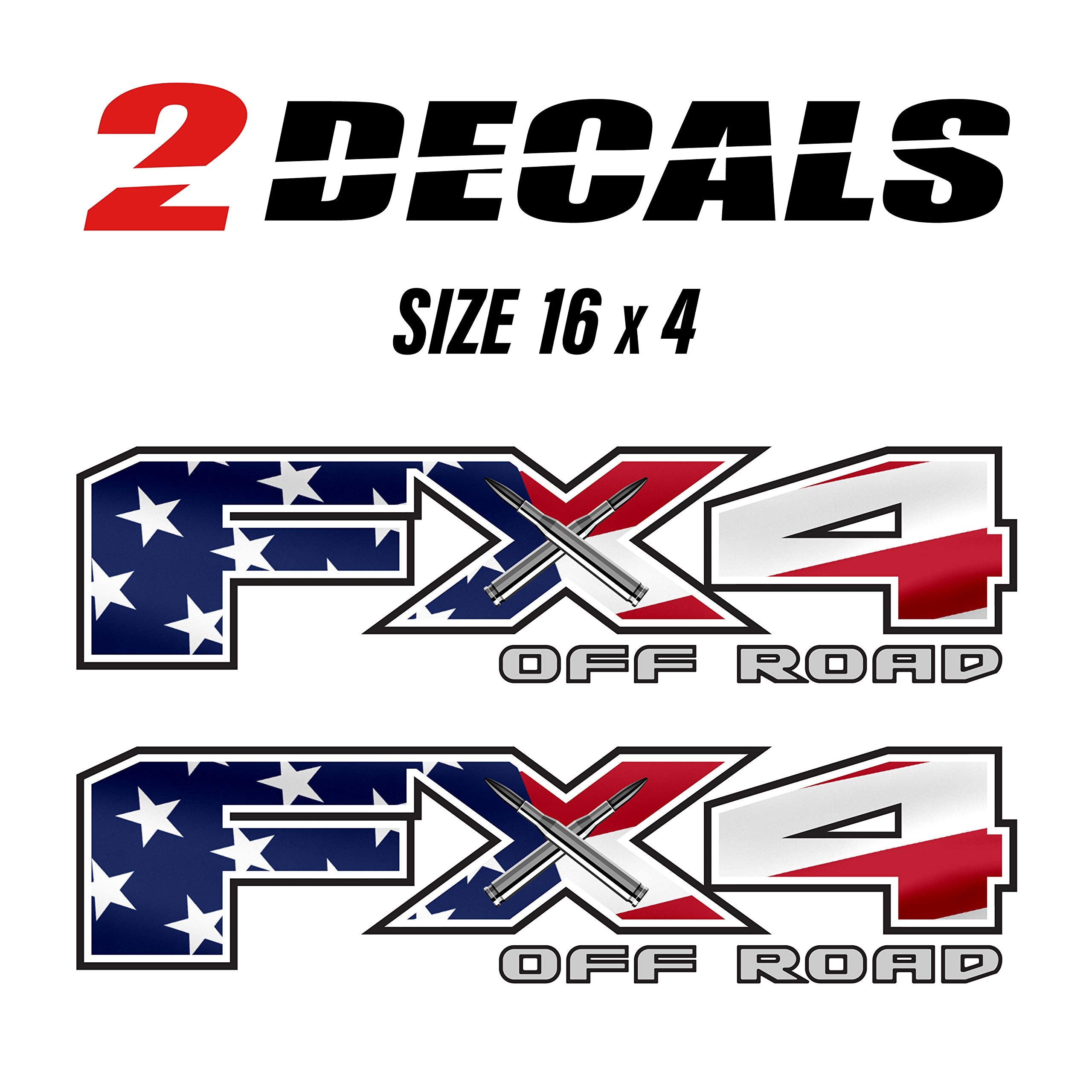 Fx4 Off Road Decal Usa Black Flag Replacement Sticker F 150 Bedside Emblem For 4X4 Truck Super Duty (Fx4 Off Road Decal Usa Flag