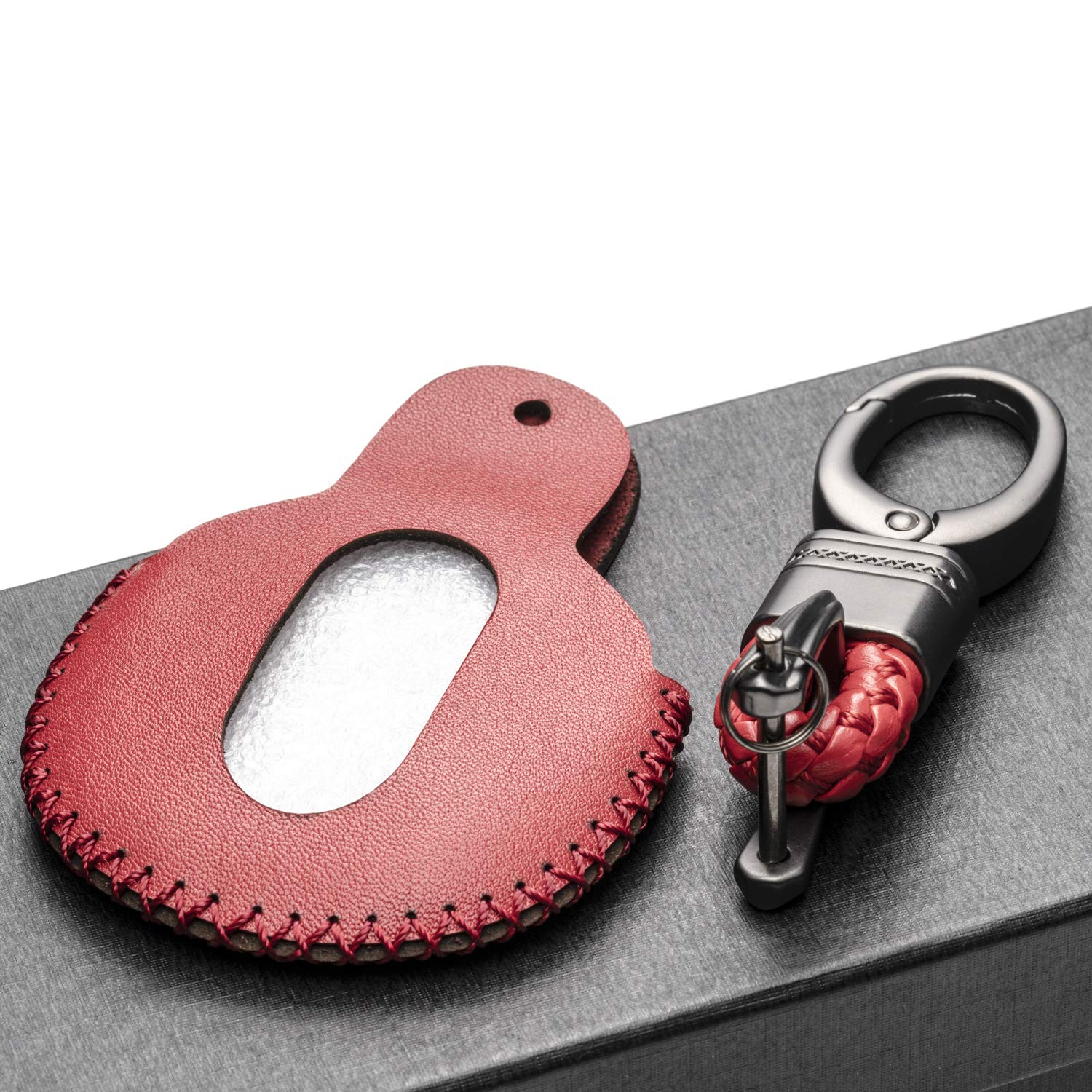 Vitodeco Genuine Leather Smart Key Fob Case Cover Compatible With Mini Cooper, Clubman, Hardtop, Convertible, Countryman 2014 -