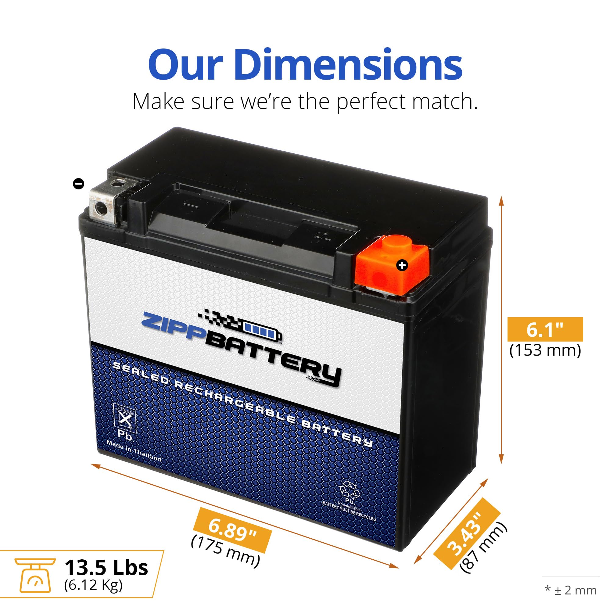 Zippbattery 20Hl-Bs Maintenance-Free 12V 21Ah Battery Replacement For Atv, Motorcycle, Jet Skis, Scooter, Utv, And More - Nut An