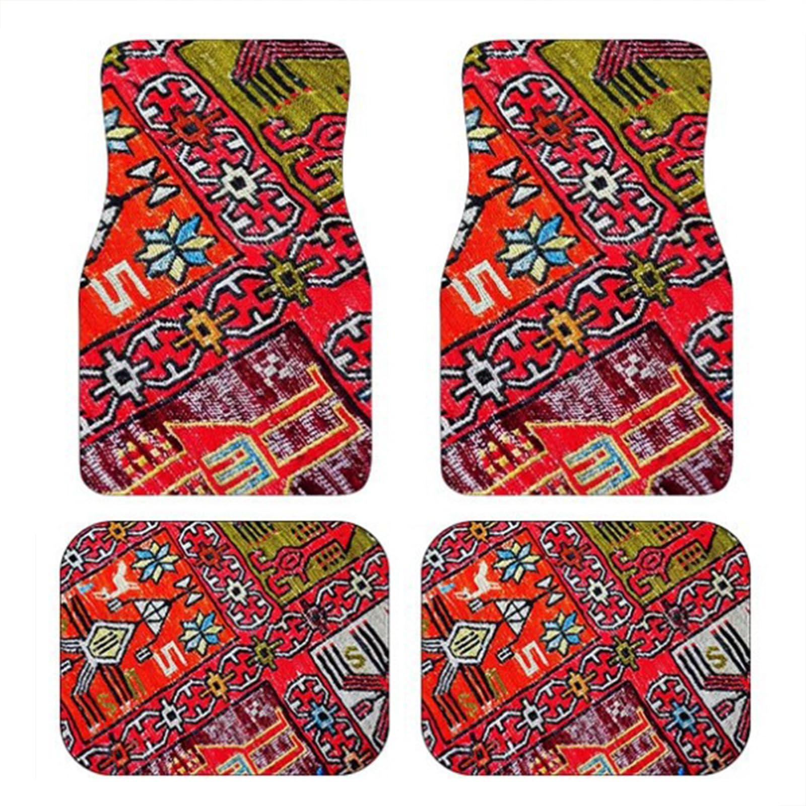EOHMAK Car Floor Mats Non-Slip Automotive Floor Mats All-Weather Front Rear Car Floor Foot Mat Sets of 4 Pieces Foot Mats Rugs C