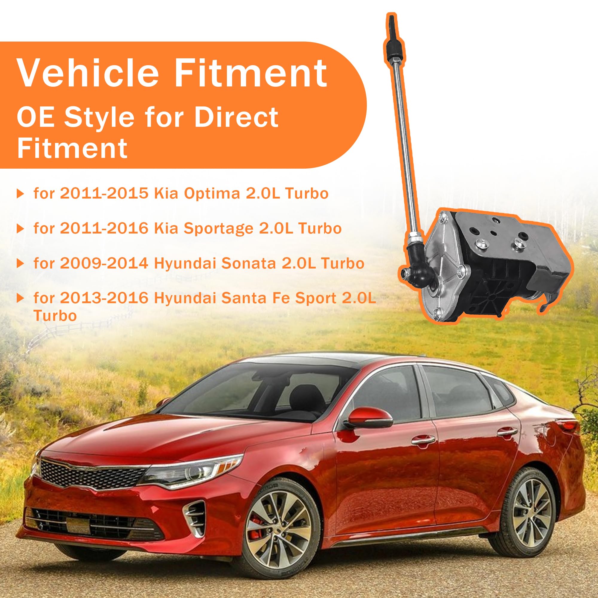 PartsFlow Turbo Wastegate Actuator, Turbo Charger Solenoid for Hyundai Sonata 2009-2014 Santa Fe Sport 2013-2016 for Kia Optima