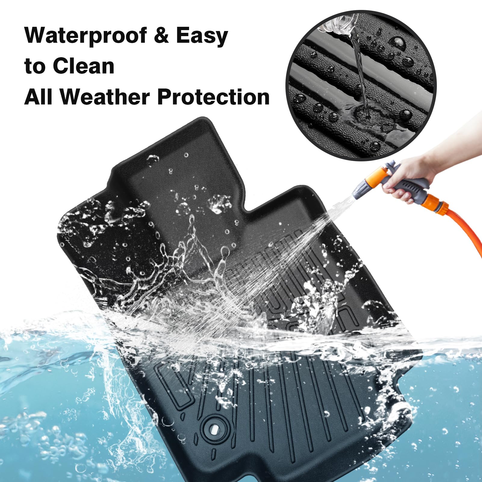 Powerty Floor Mats For 2023 2024 2025 Lexus Rx Rx350 Rx350H Rx500H (Not For Rx450H+ Phev) Accessories All Weather Floor Liner 3D