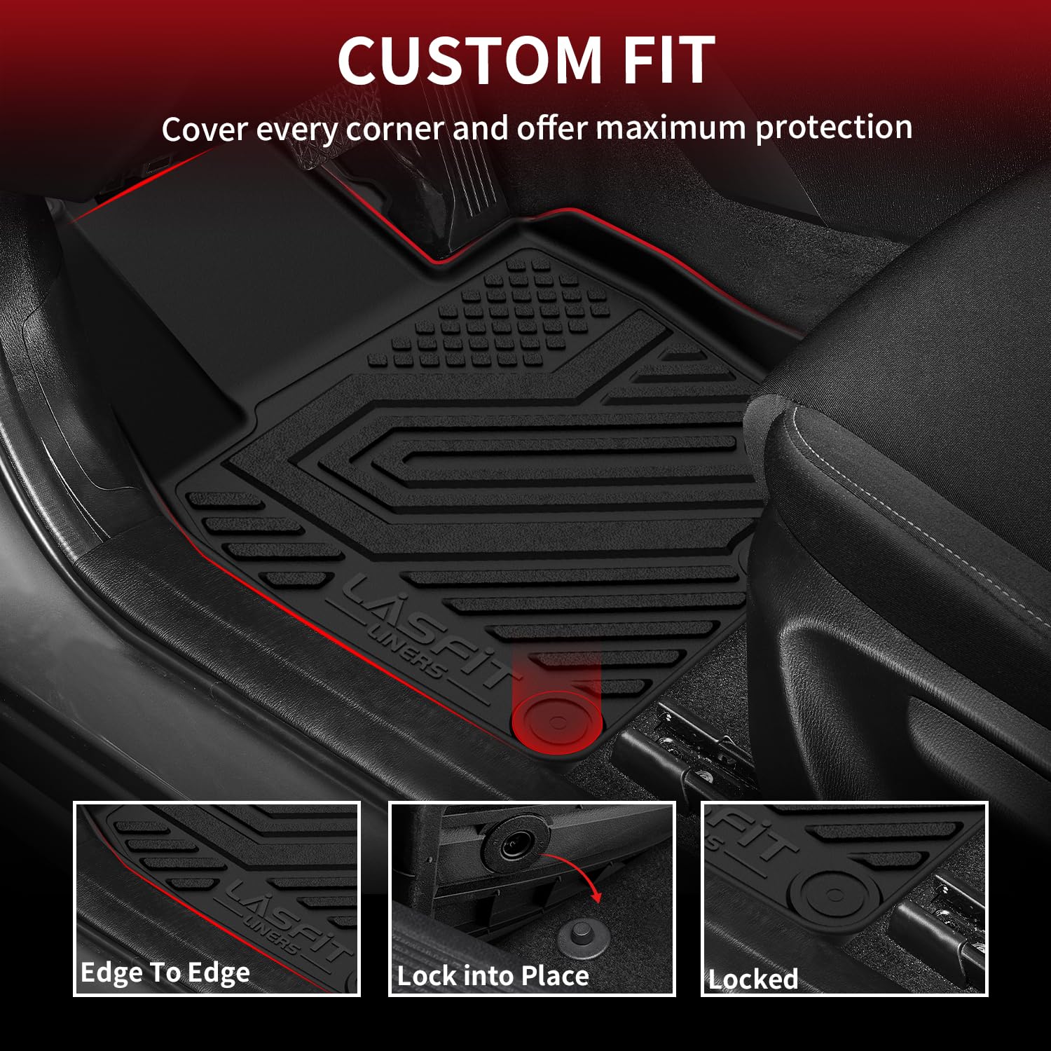 Lasfit Floor Mats & Cargo Mat Fit For Mazda Cx5 2025-2017, Custom Fit Tpe All Weather 2025 2024 2023 2022 2021 2020 2019 2018 20
