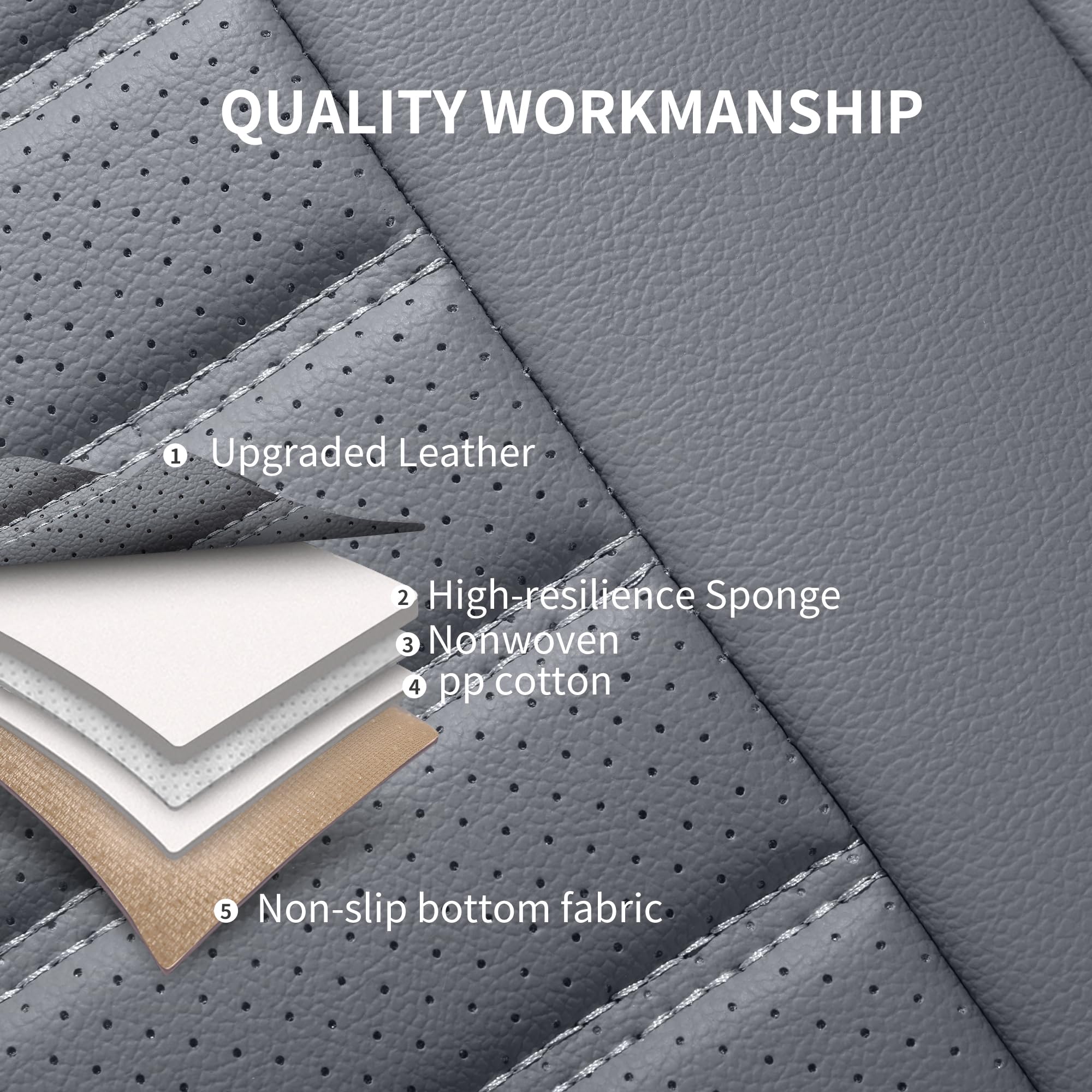 Hchengkikz Car Seat Covers,Waterproof Horizontal Stripes Automotive Seat Covers,Universal Anti-Slip Car Seat Protectors For Most