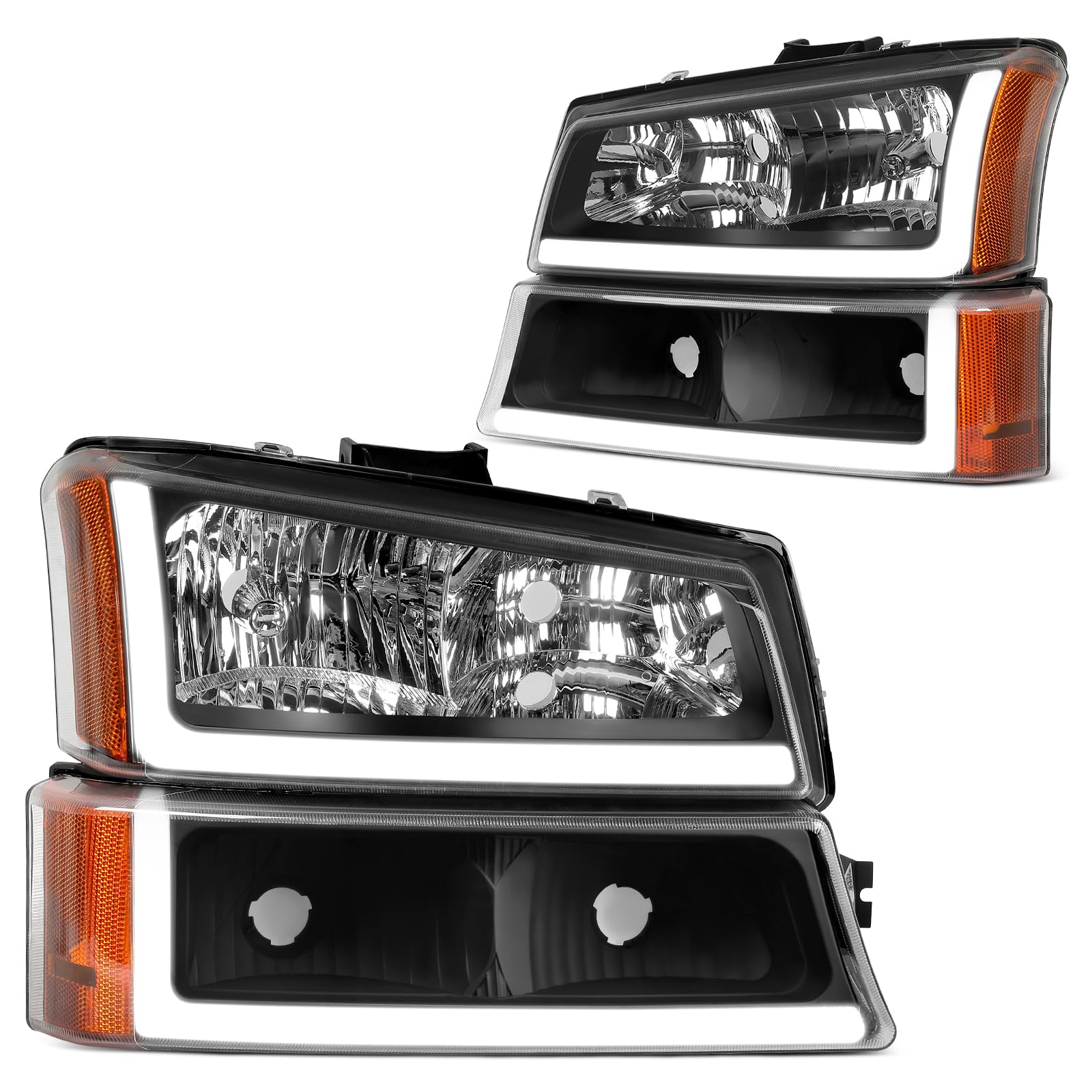 Dwvo Headlight Assembly Compatible With 2003 2004 2005 2006 Chevy Avalanche Silverado 1500 1500Hd 2500 2500Hd 3500/2007 Chevrole