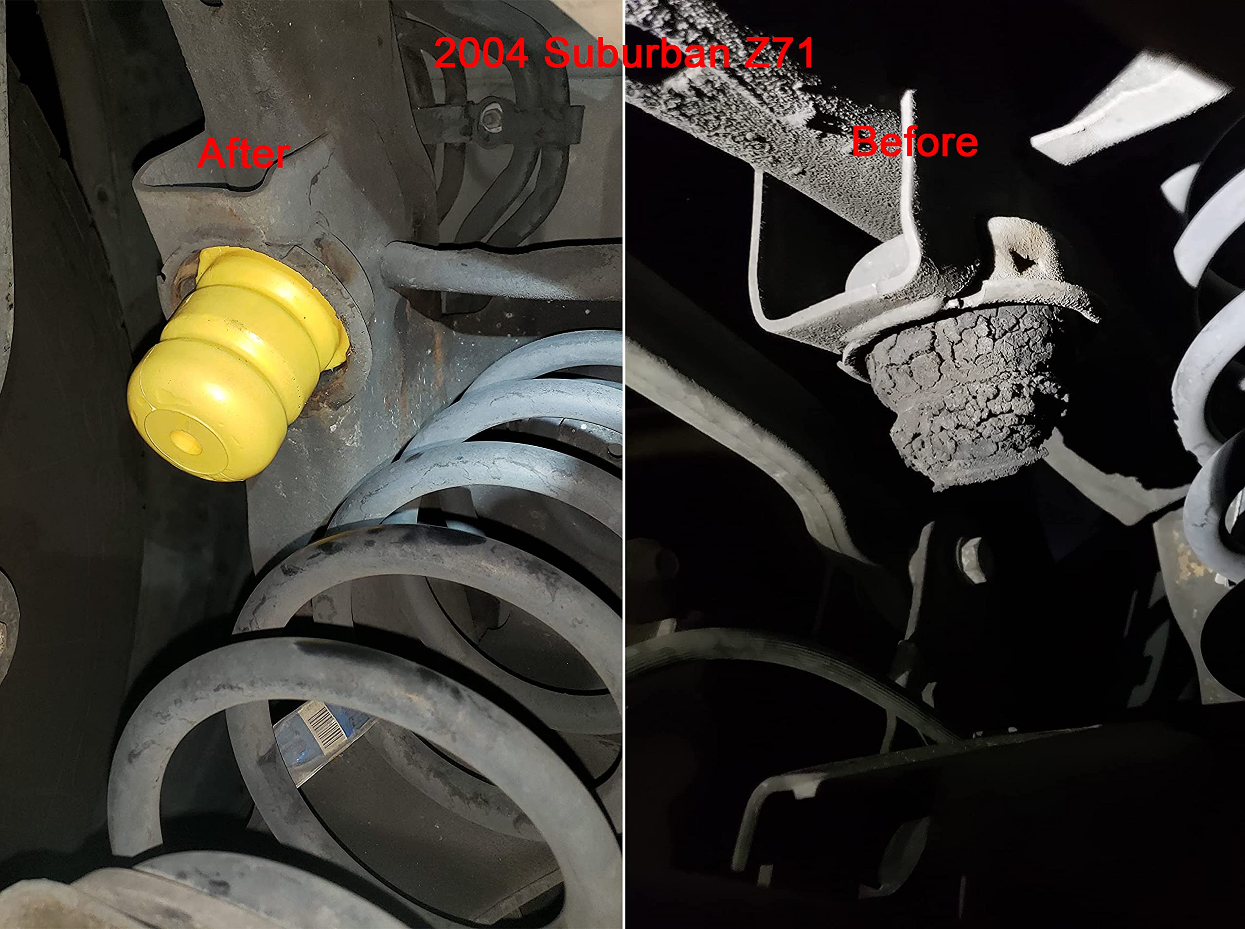 Autoacc Rear Bump Stops Axle Bumper Compatible with Chevy Tahoe Suburban Yukon 2000-2020, Avalanche 2002-2013, Escalade 2002-202