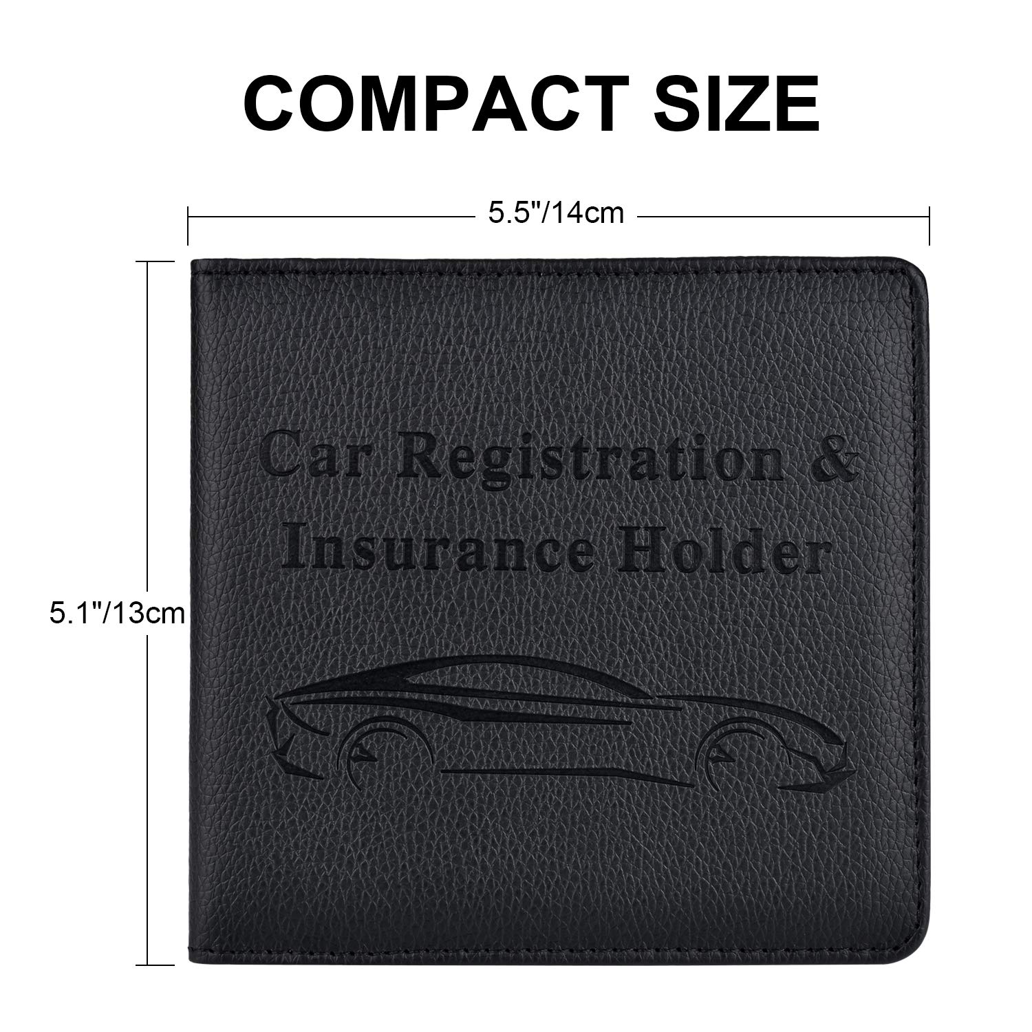 Cacturism Car Registration And Insurance Holder, Vehicle Glove Box Car Organizer Men Women Wallet Accessories Case For Cards, Es