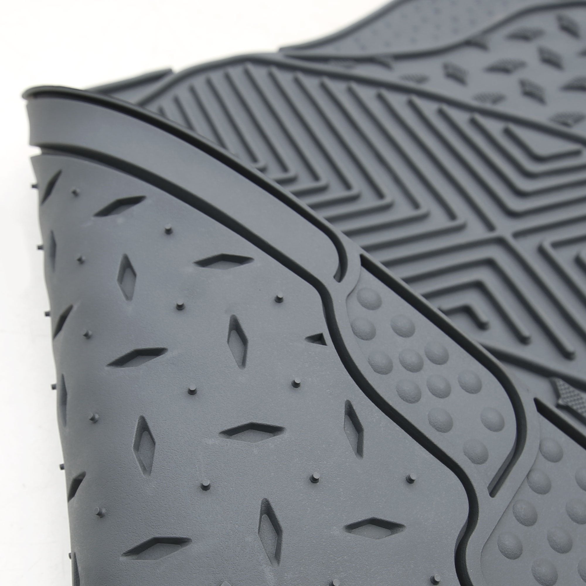 Automotive Floor Mats Gray Climaproof For All Weather Protection Universal Fit Trim To Fit For Most Cars, Suvs, And Trucks, 3 Ro