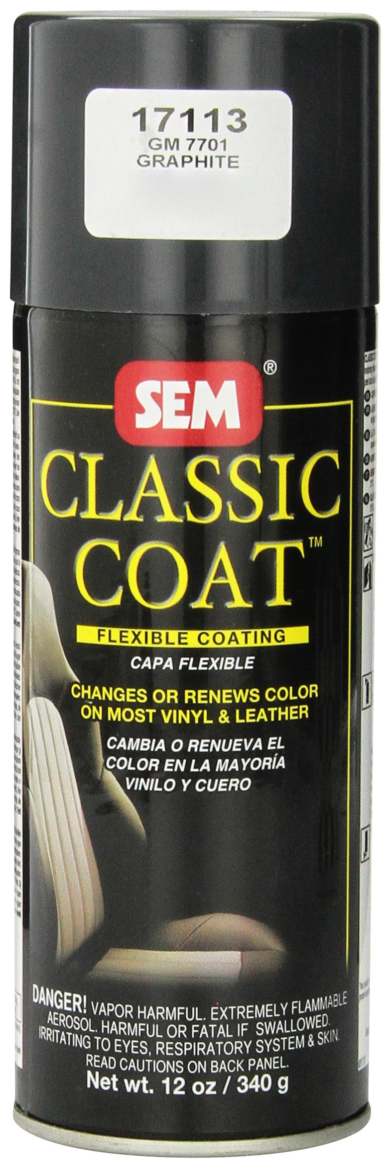 SEM Graphite Classic Coat - 12 oz. Vinyl Spray - Model 17113