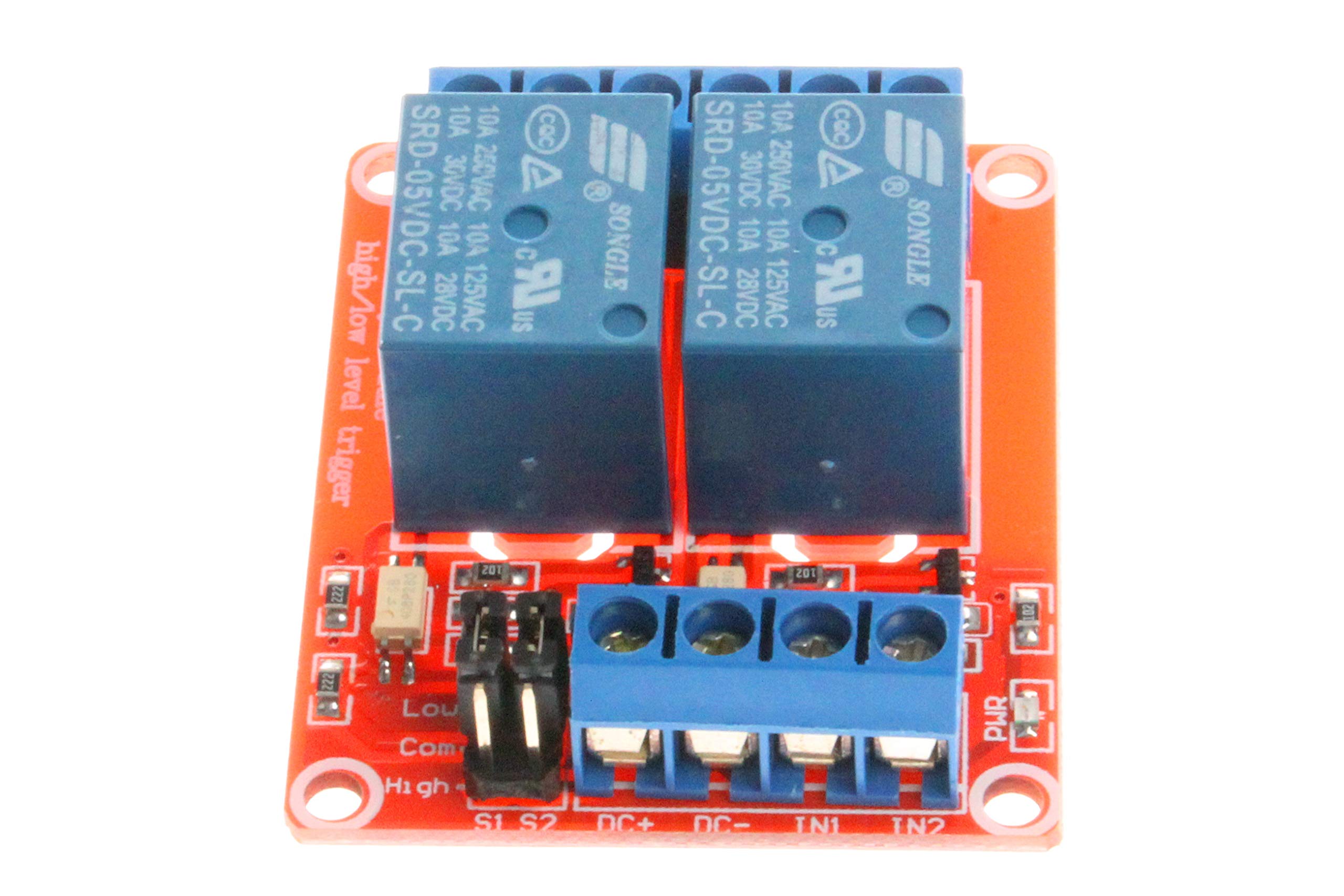 Noyito 9V 2-Channel Relay Module High Low Level Trigger With Optocoupler Isolation Relay Load Ac 0-250V 10A Dc 0-30V 10A Circuit