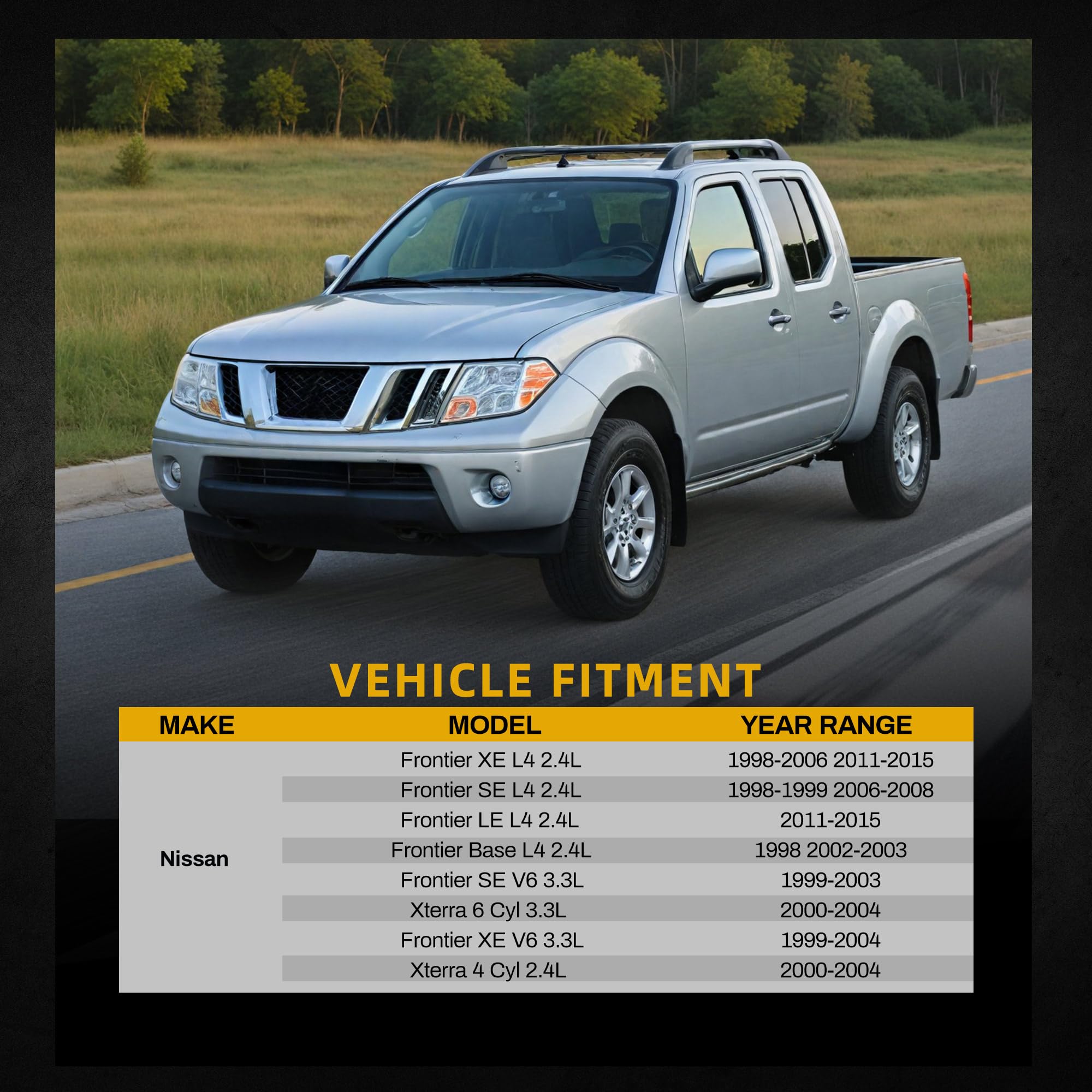 Dwvo Complete Radiator Compatible With 1998-2015 Frontier 2.4L, Compatible With 1999-2004 Frontier 3.3L, Compatible With 2000-20