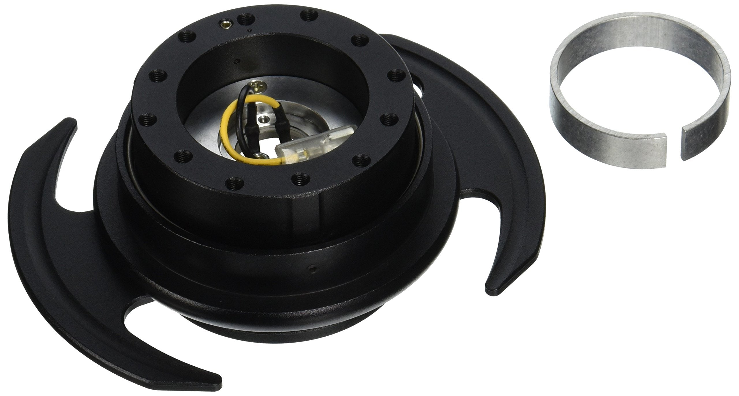 NRG Innovations SRK-650BK Quick Release Kit (Black Body/Black Ring with Handles)