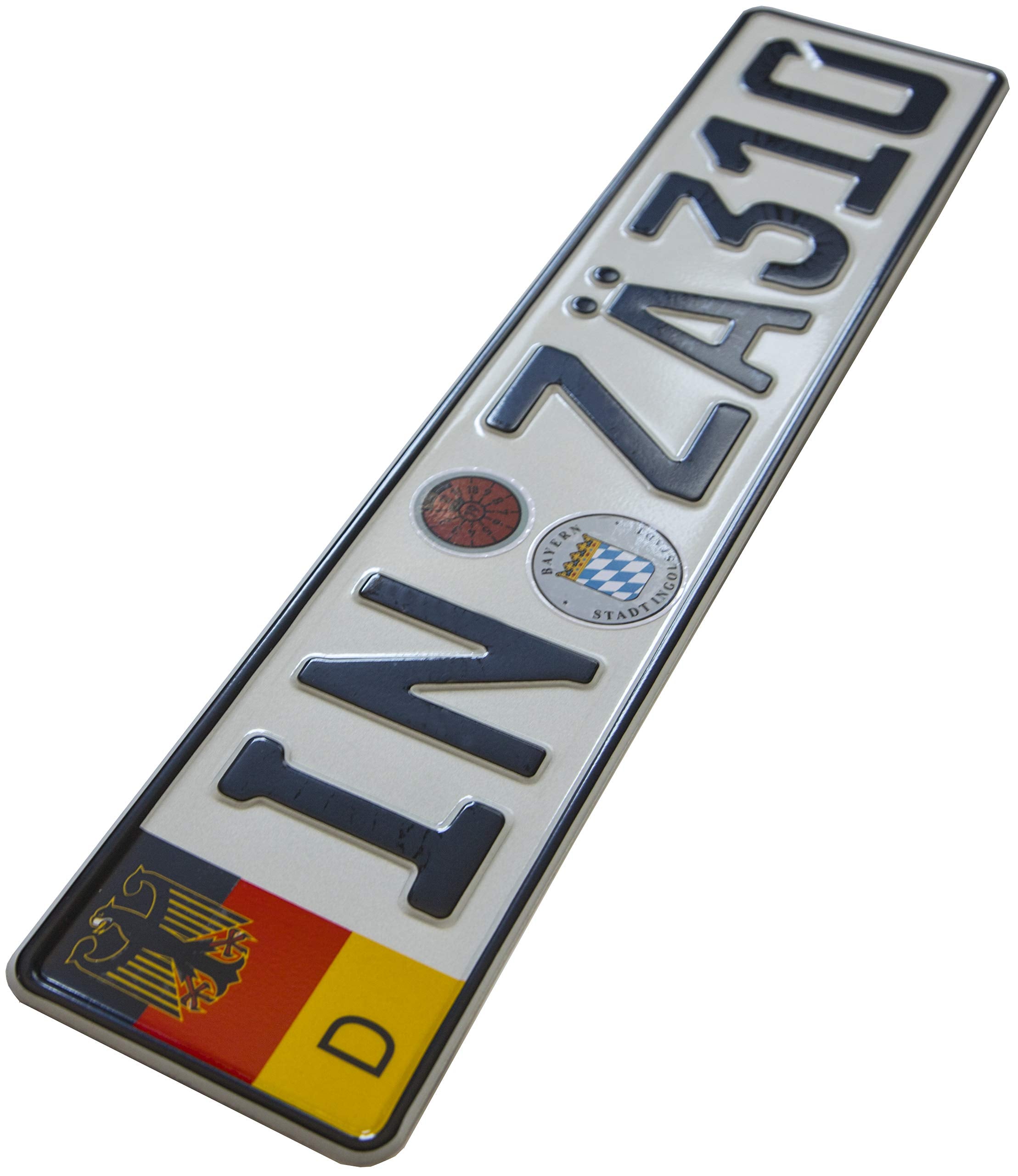 International Tie European German Euro License Plate With Random Numbers (Ingolstadt)