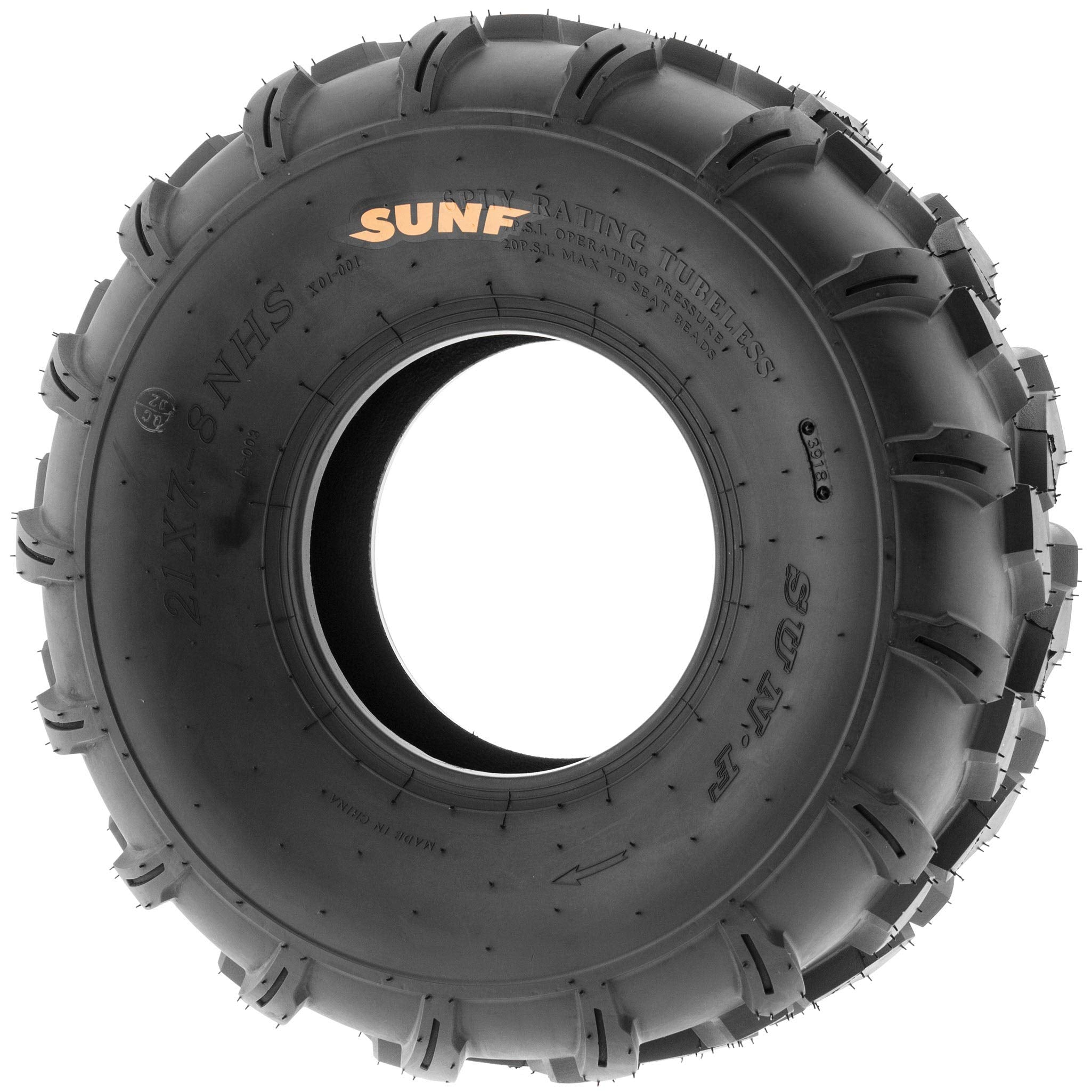 SunF A003 ATV/UTV/Lawn-Mowers Off-Road Tire 18x7-8, 6 PR, Directional Tread (Pair of 2)