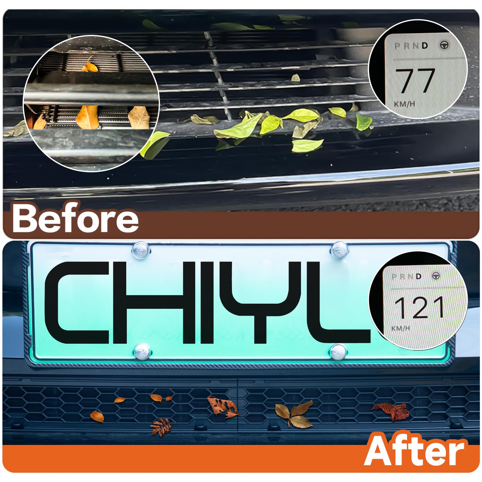 CHIYLE Tesla Model 3 2024 2025 Highland Front Grill Mesh Grille Grid Inserts [Upgrade Design],Air Inlet Vent Grille Cover Replac