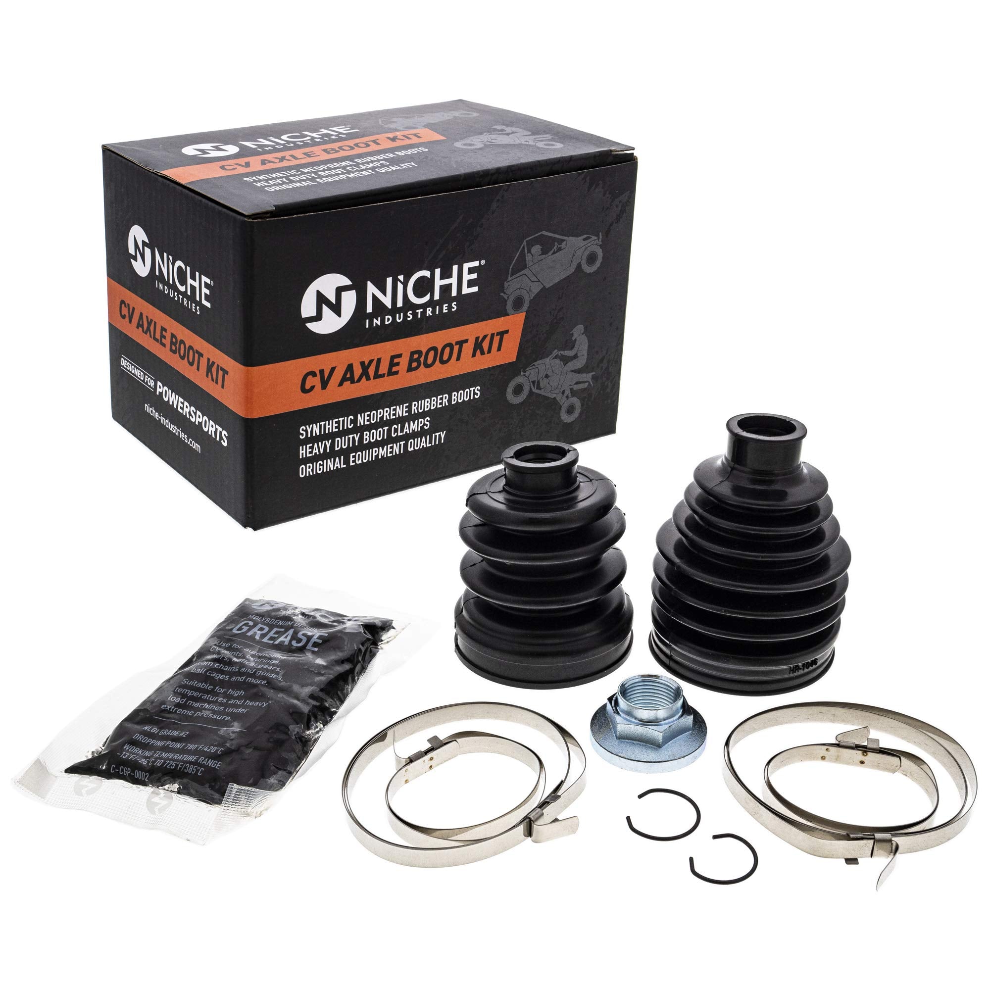 Niche Front Rear Cv Axle Boot Kit For Yamaha Grizzly 700 550 Kodiak 450 700 Replaces 28P-2510H-02-00 28P-2510H-01-00