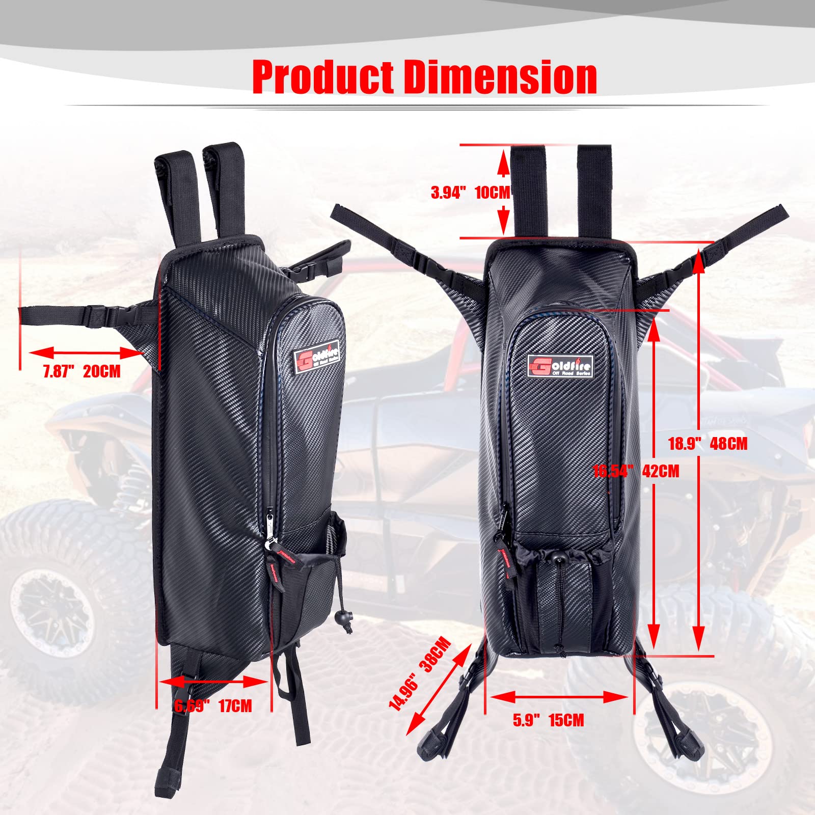 Goldfire Kawasaki Teryx Accessories, Offroad Universal Center Bag Utv Cab Pack Center Seat Bag Utv Between Seat Shoulder Bag Com