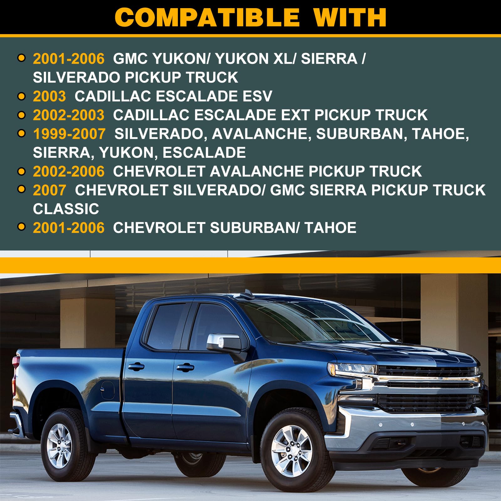 7Blacksmiths Center Console Lid Replacement Kit Compatible With Chevy Silverado 1999-2007 Gm Replacement For 19127364 Lid Arm Rest Latch