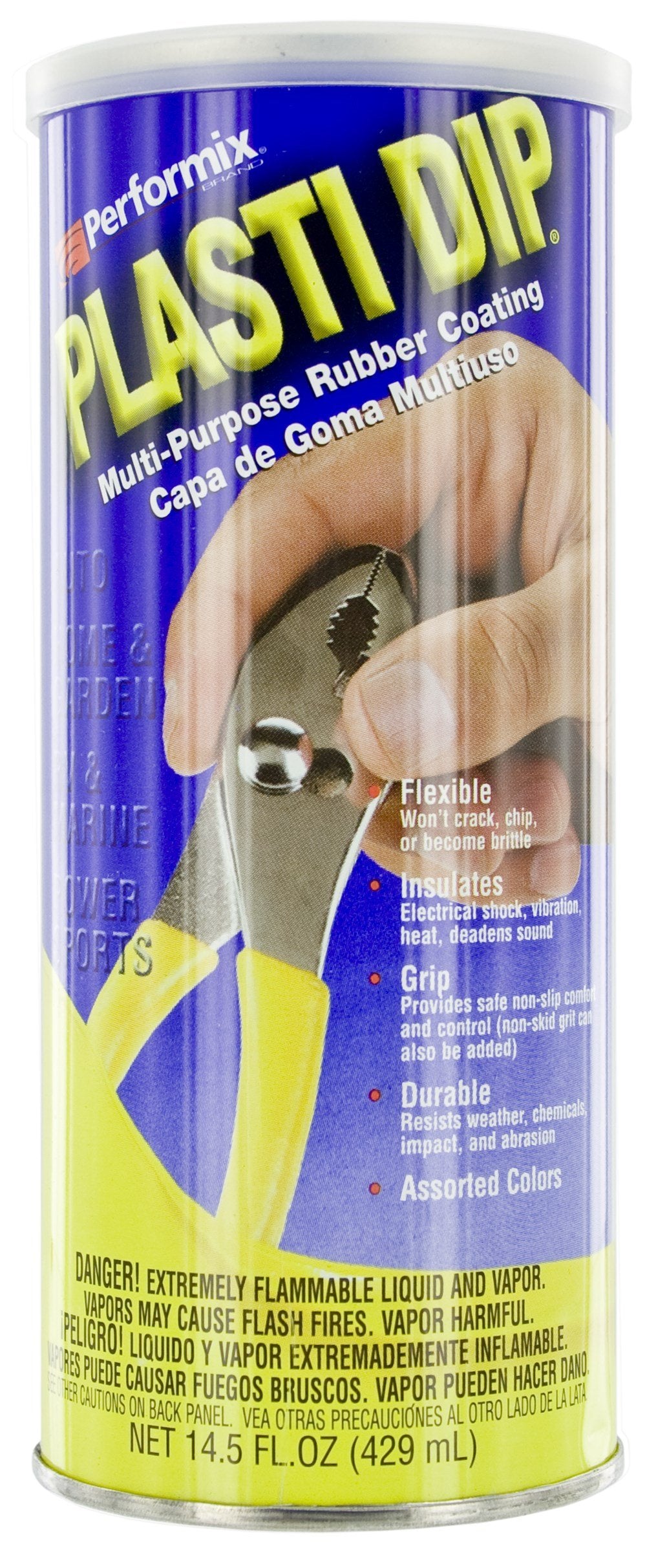 Plasti Dip Flat/Matte Yellow Multi-Purpose Rubber Coating 14.5 Oz Oz.