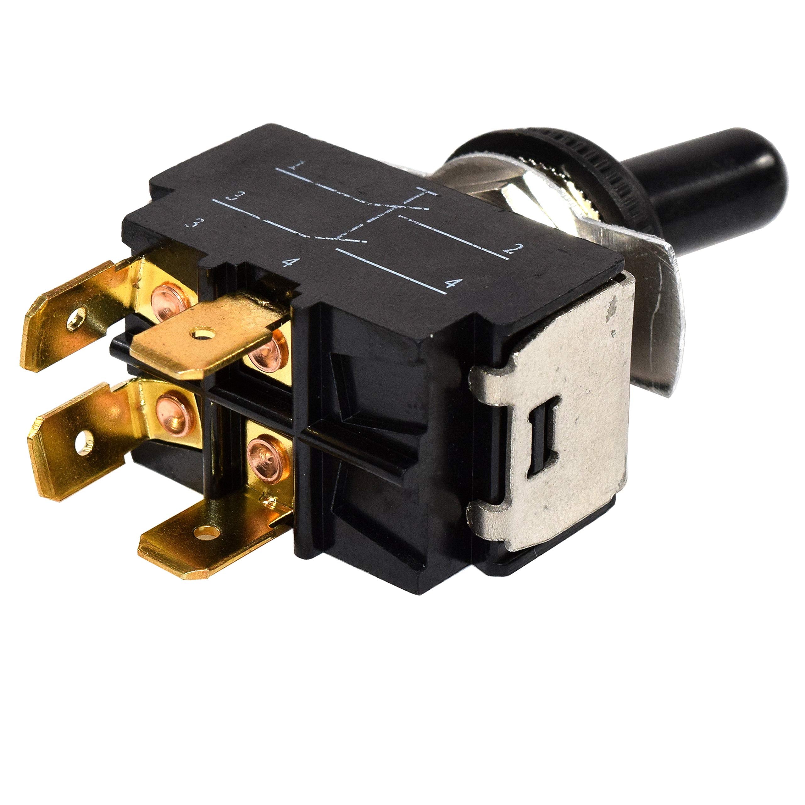 Hqrp 4-Pin Toggle Switch Compatible With Hy29E On-Off Steampunk Applications, Lamp, Trailer Restorations, Diy Projects
