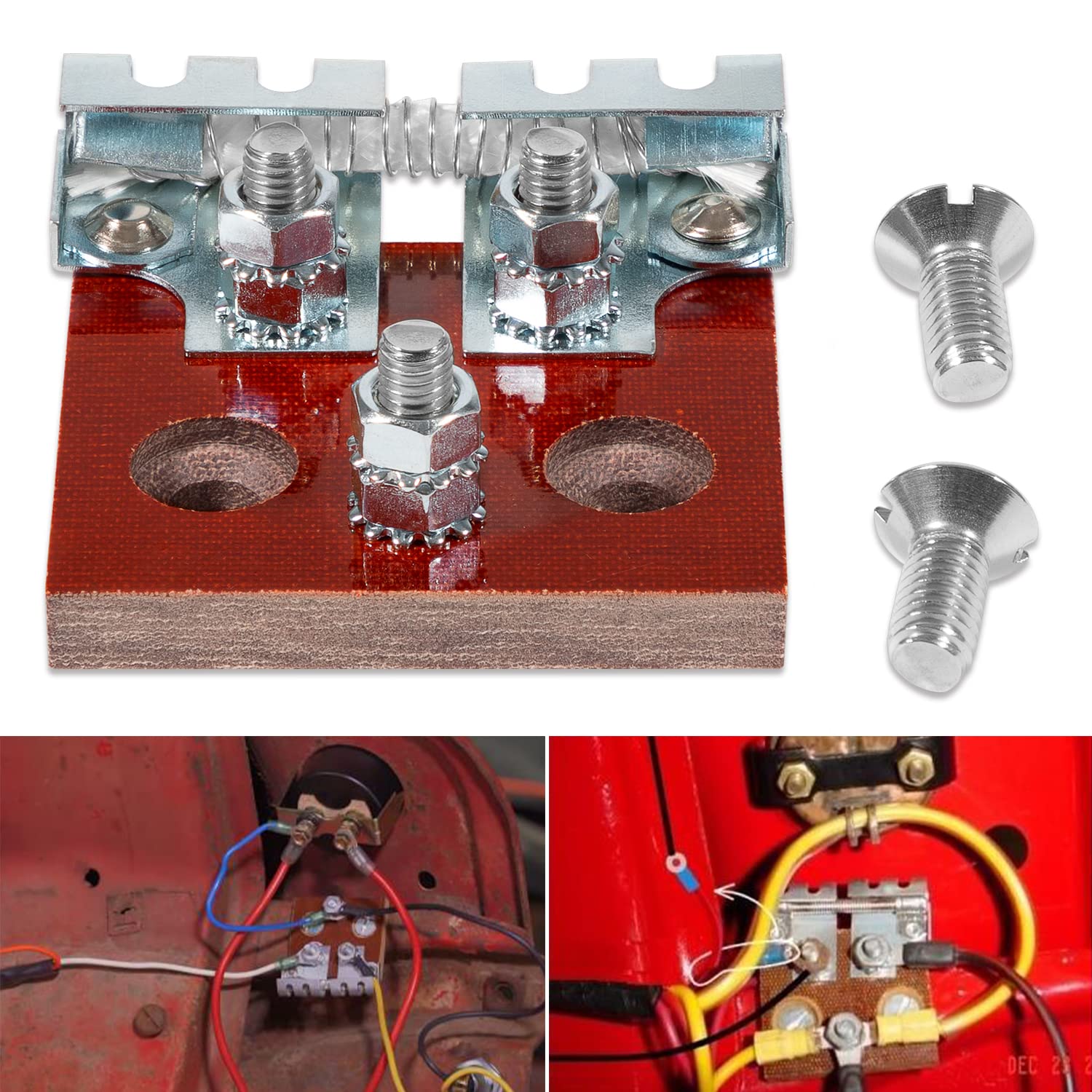 Ignition Coil Resistor Assembly Fit For Ford/New Holland Tractor 2N 8N 9N Replace For A8Nn-12250-A, 170-14006, 87056839, Ifd6001
