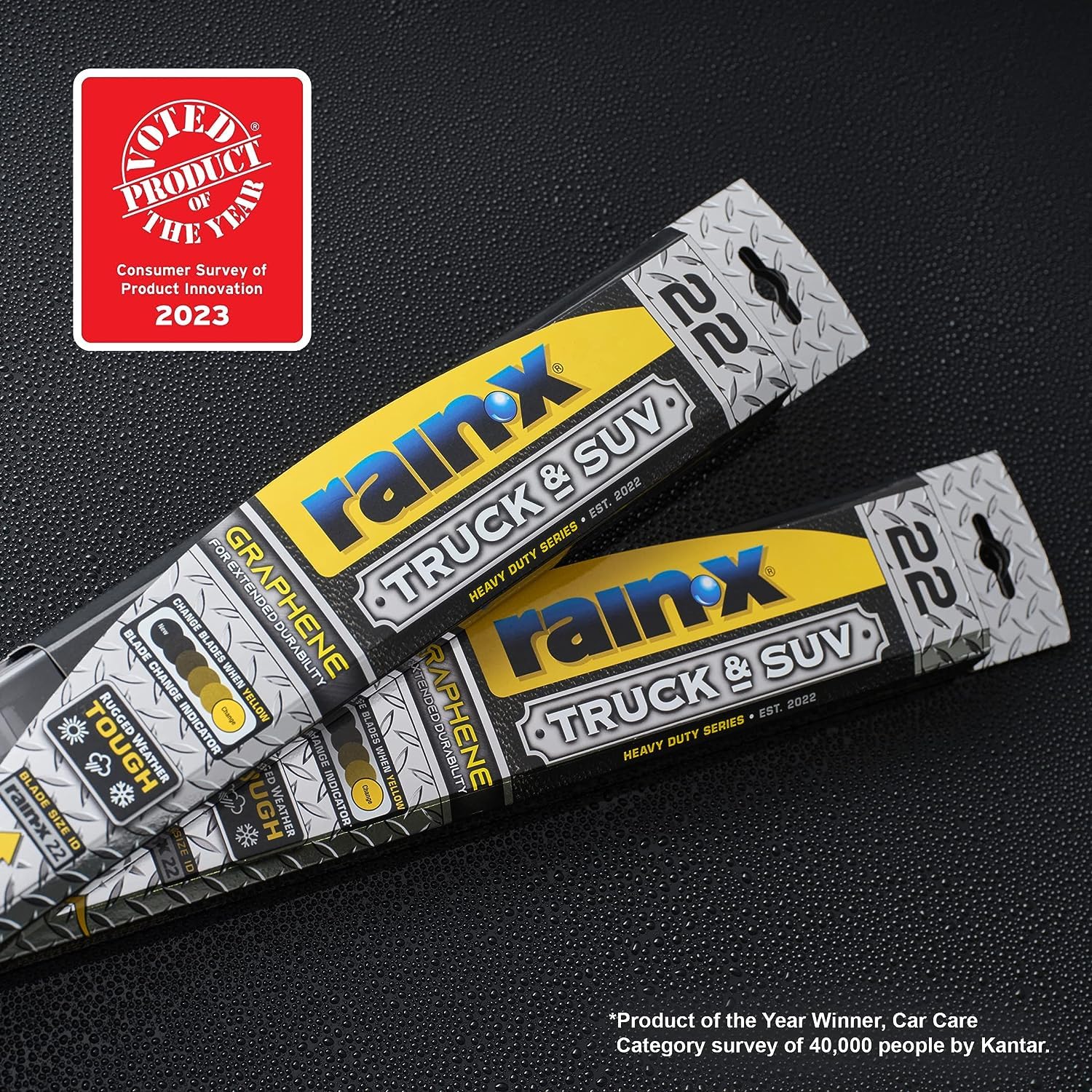 Rain-X 870115 Truck & Suv Rugged Series Premium Wiper Blades, 15 Inch Windshield Wipers (Pack Of 1), Automotive Replacement Wind