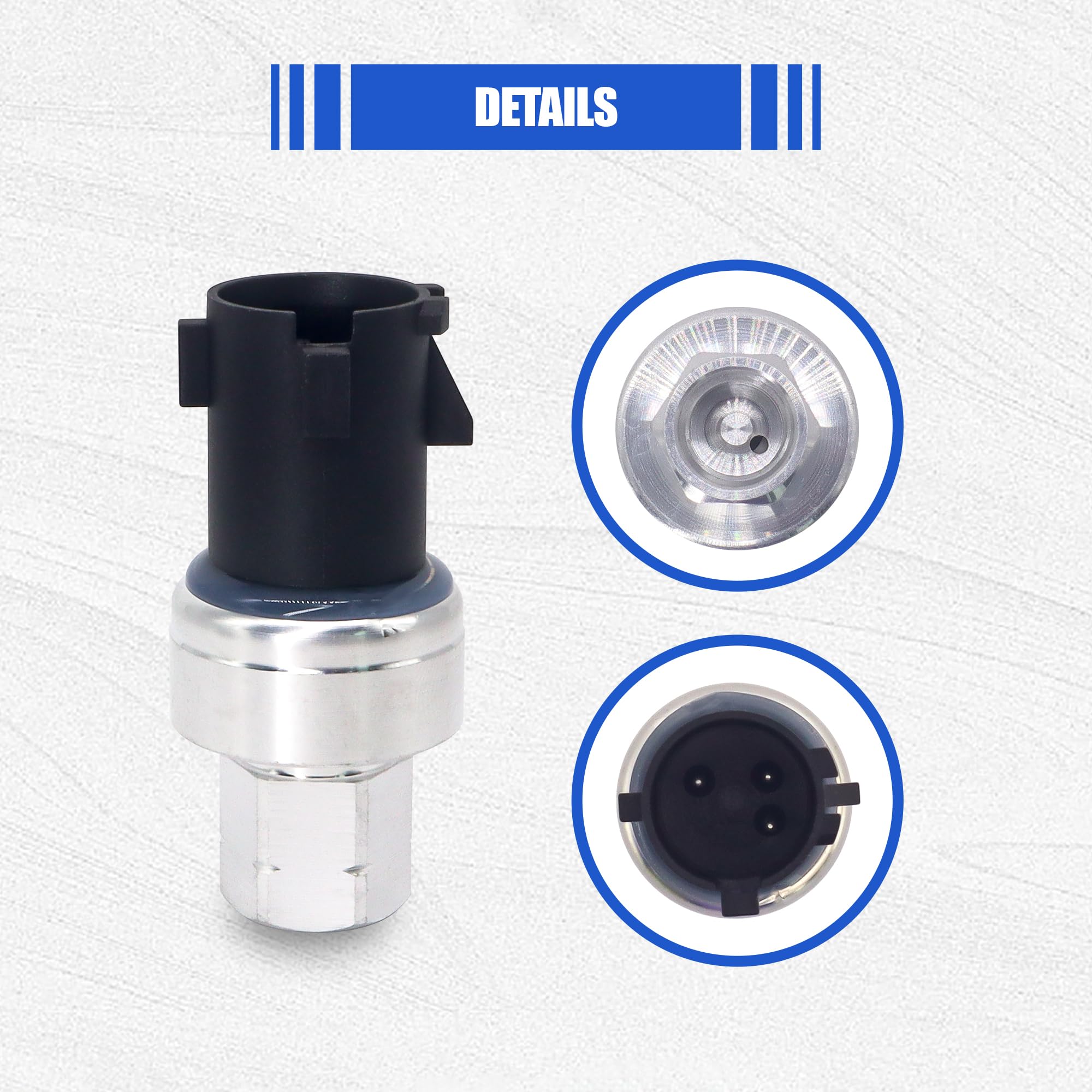 Hisport A/C Pressure Sensor Switch - Pressure Transducer Compatible With Chrysler Dodge Eagle Jeep Plymouth Ram Volkswagen, Repl