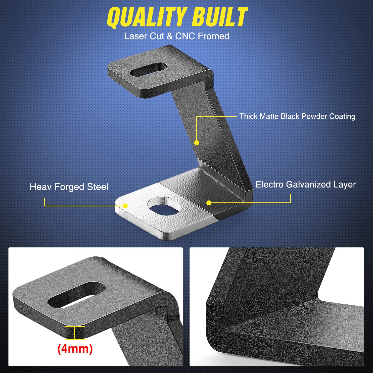 Nilight Ditch Light Bracket Hood Mount Brackets For Front A-Pillar Auxiliary Offroad Led Pod Light Work Lights On F150 Raptor 2017-2023 F-150 2015-2023, 2 Years Warranty